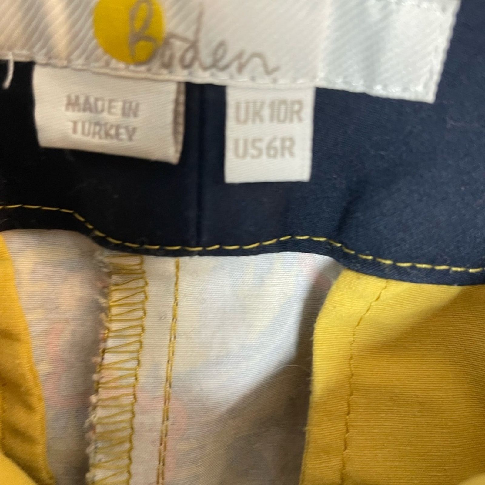 Boden Boden Yellow and Navy Pants Size 29" - 4 Thumbnail