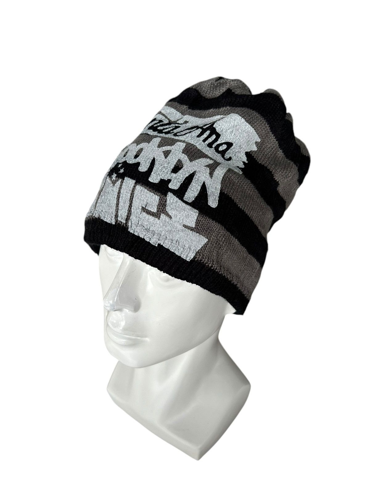 Japanese Brand × Kapital × Vintage Distressed Punk Bondage Style Reversible Beanie Hats☠️☠️ Size ONE SIZE - 2 Thumbnail