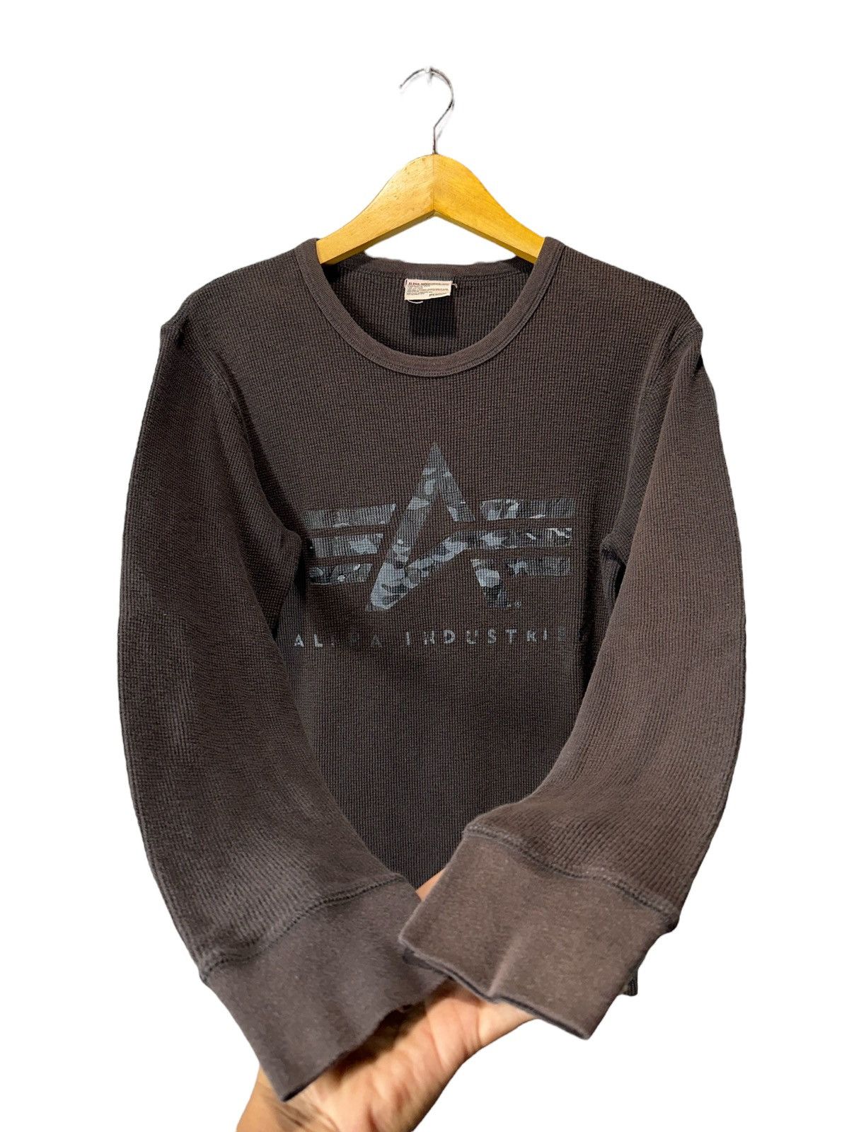 Alpha Industries SICK FADED ALPHA INDUSTRIES THERMAL LONG SLEEVE TEE Size US M / EU 48-50 / 2 - 3 Thumbnail