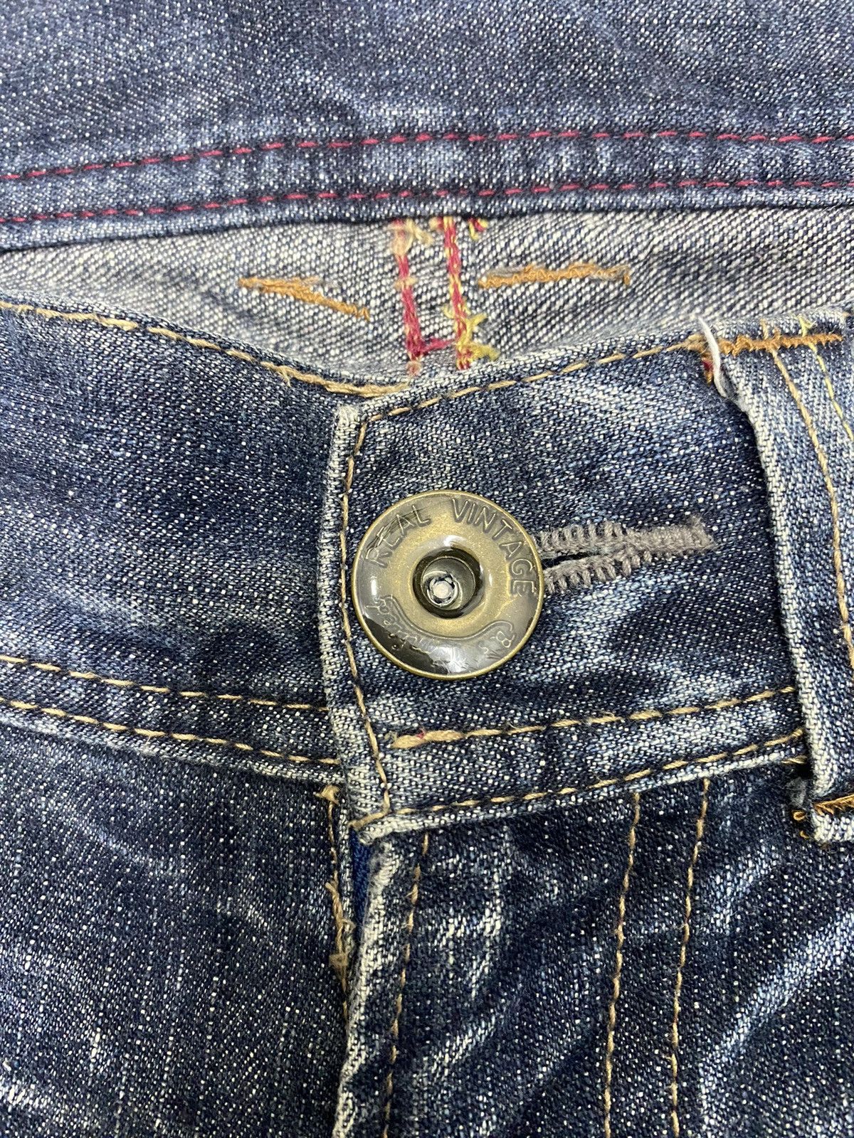 If Six Was Nine 🔥VINTAGE JAPANESE REAL VINTAGE DISTRESSED DENIM JEANS Size US 33 - 8 Thumbnail
