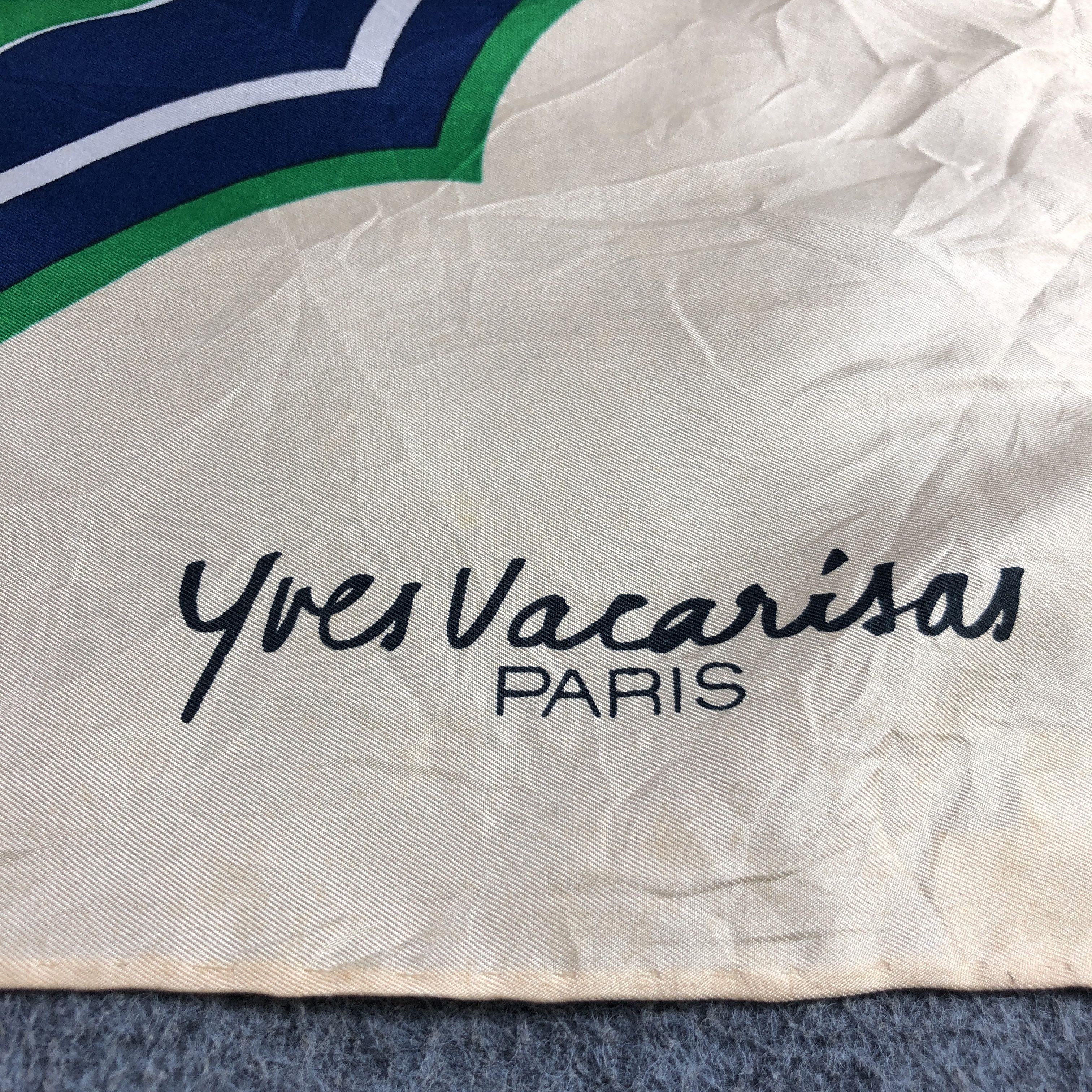 Vintage Yves Vacarisas Silk Scarf M1188 Size ONE SIZE - 4 Thumbnail