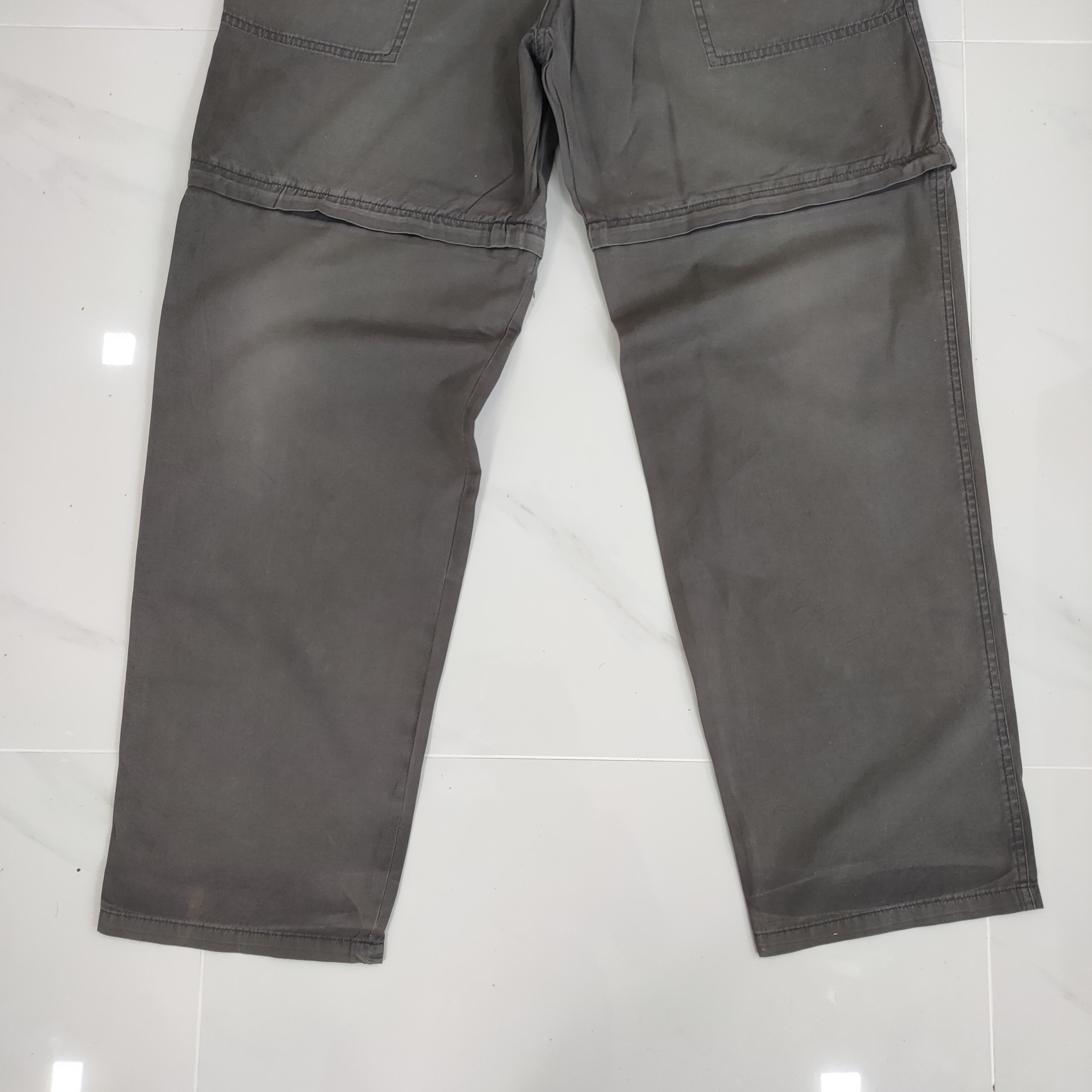 Japanese Brand BRIDGE GREY BUCKLE BAGGY PANTS Size US 34 / EU 50 - 3 Thumbnail