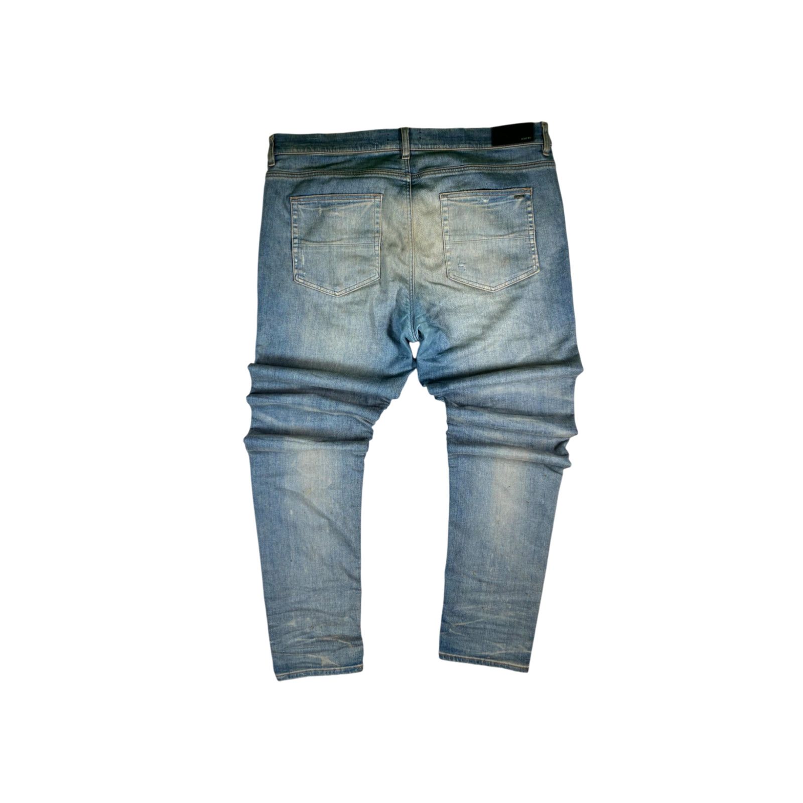 Amiri Amiri Plaid Flannel Patch MX1 Light Wash & Multicolor Jeans Size US 40 / EU 56 - 2 Thumbnail