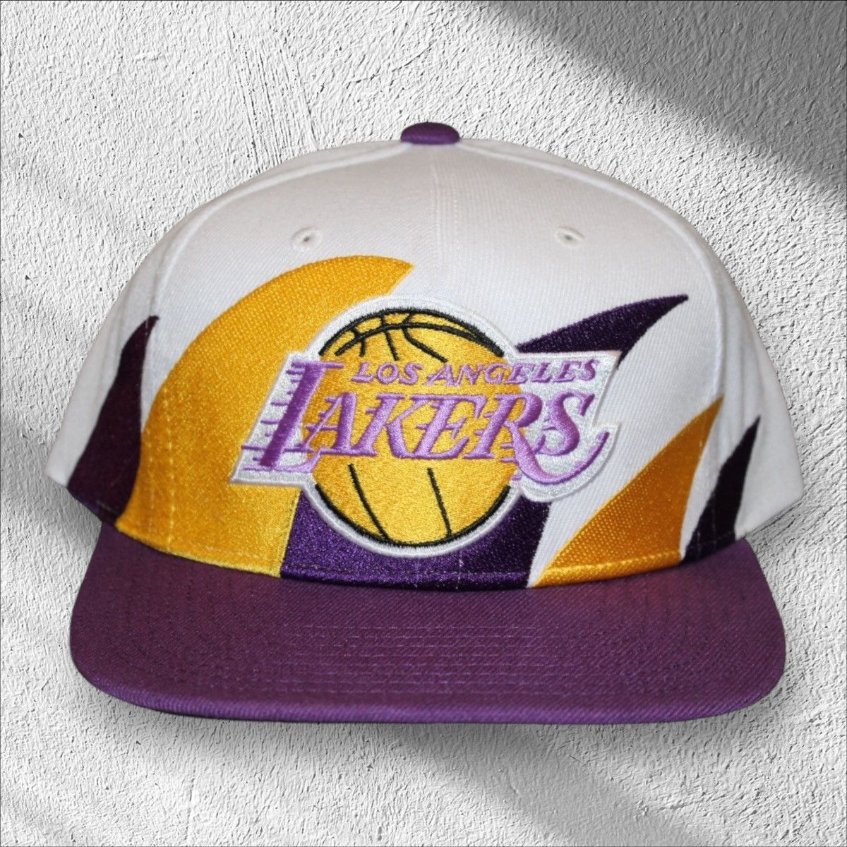 Mitchell & Ness Los Angeles Lakers Sharktooth Retro Snapback Hat M&N Size ONE SIZE - 1 Thumbnail