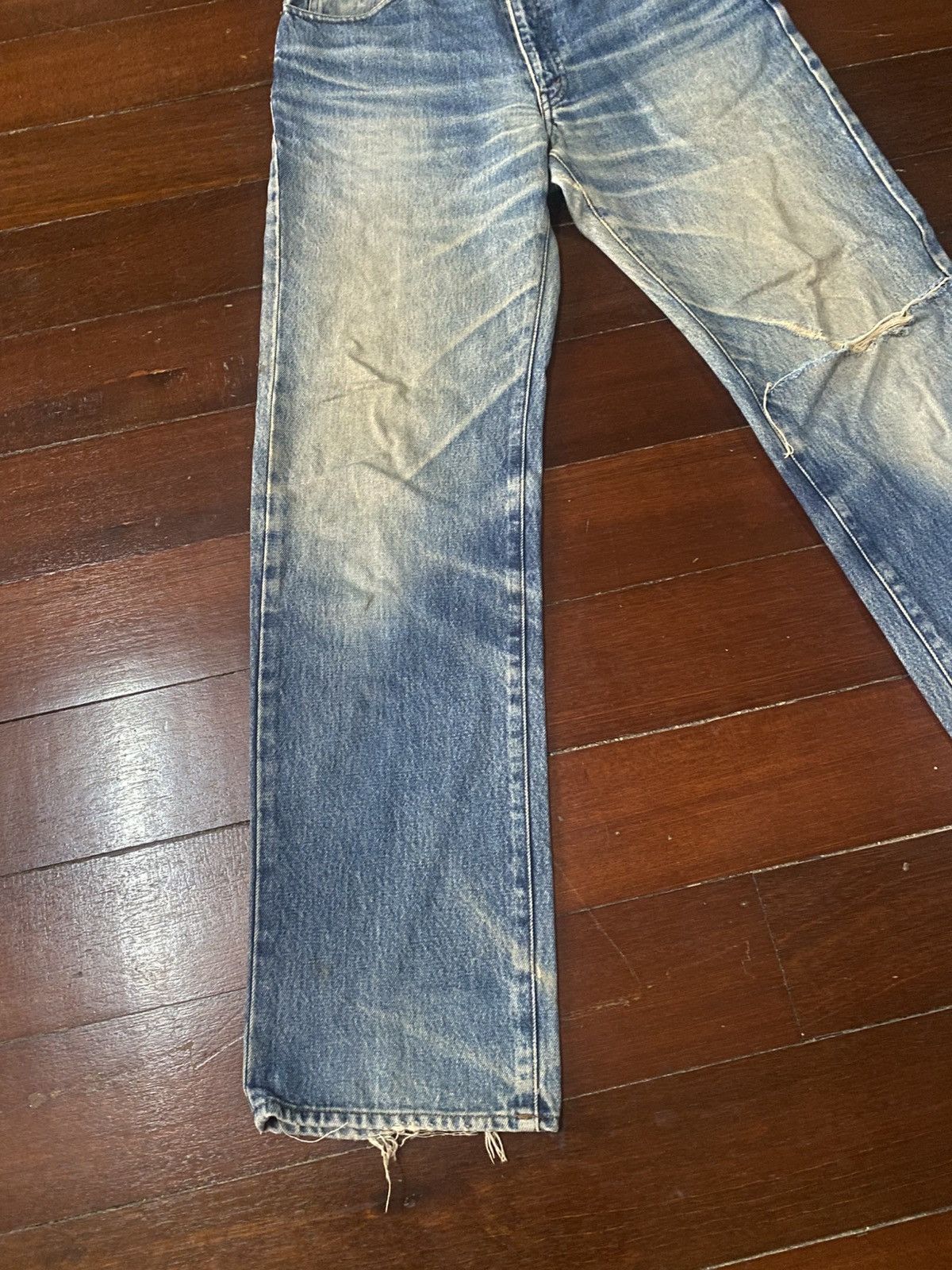 Japanese Brand 🔥Mega Rare🔥Japanese Bobson Distressed Denim Jeans mud wash Size US 33 - 3 Thumbnail