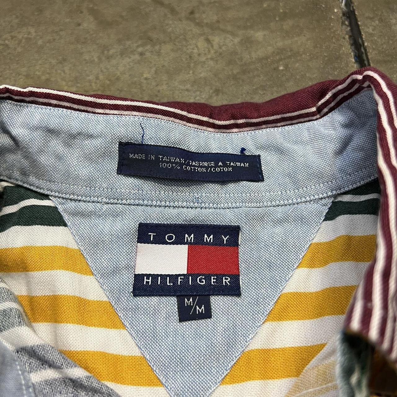 Tommy Hilfiger × Vintage Vintage 00s Y2K Tommy Hilfiger Striped Button Up Shirt Crest Size US M / EU 48-50 / 2 - 7 Thumbnail