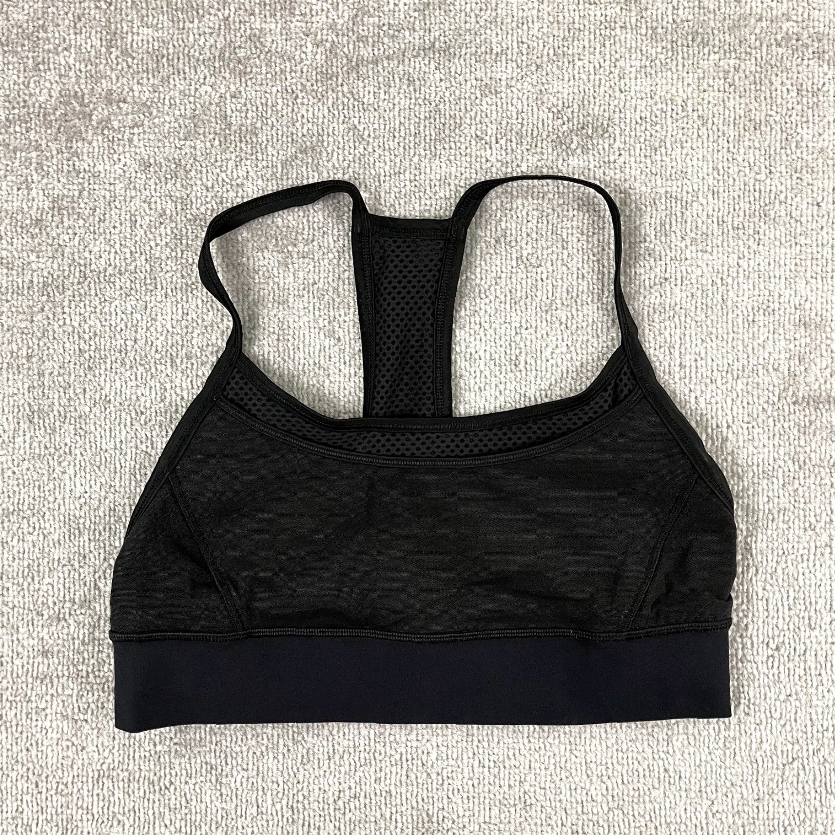 Lululemon Lululemon Sports Bra Womens Size 10-12 Black Racerback Workout Yoga Gym Running Size ONE SIZE - 3 Thumbnail