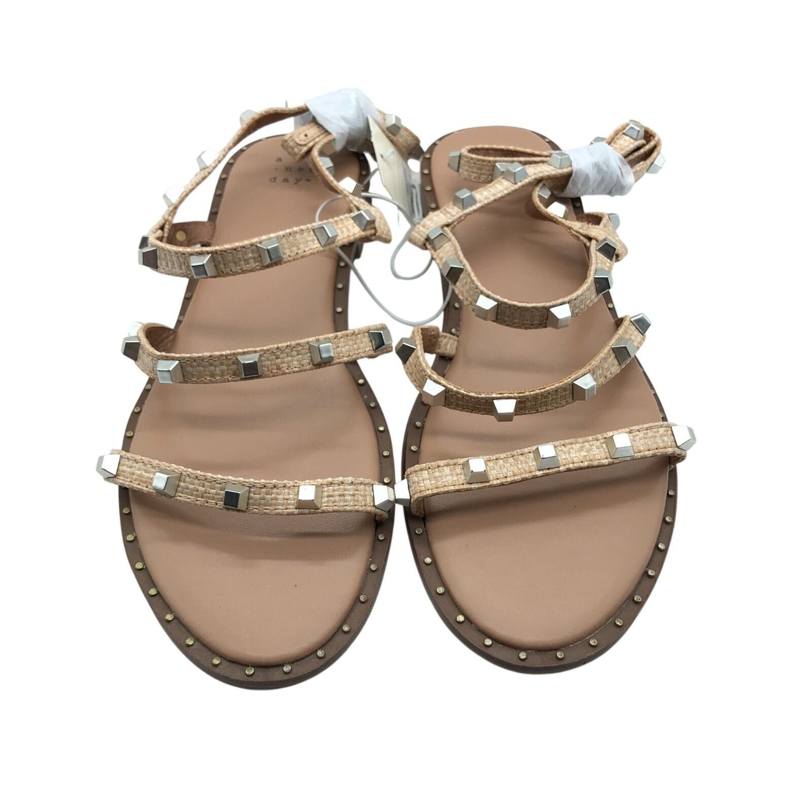 Other A New Day Womens Astrid Sandals Faux Leather Studded Ankle S Size US 8 / IT 38 - 2 Thumbnail