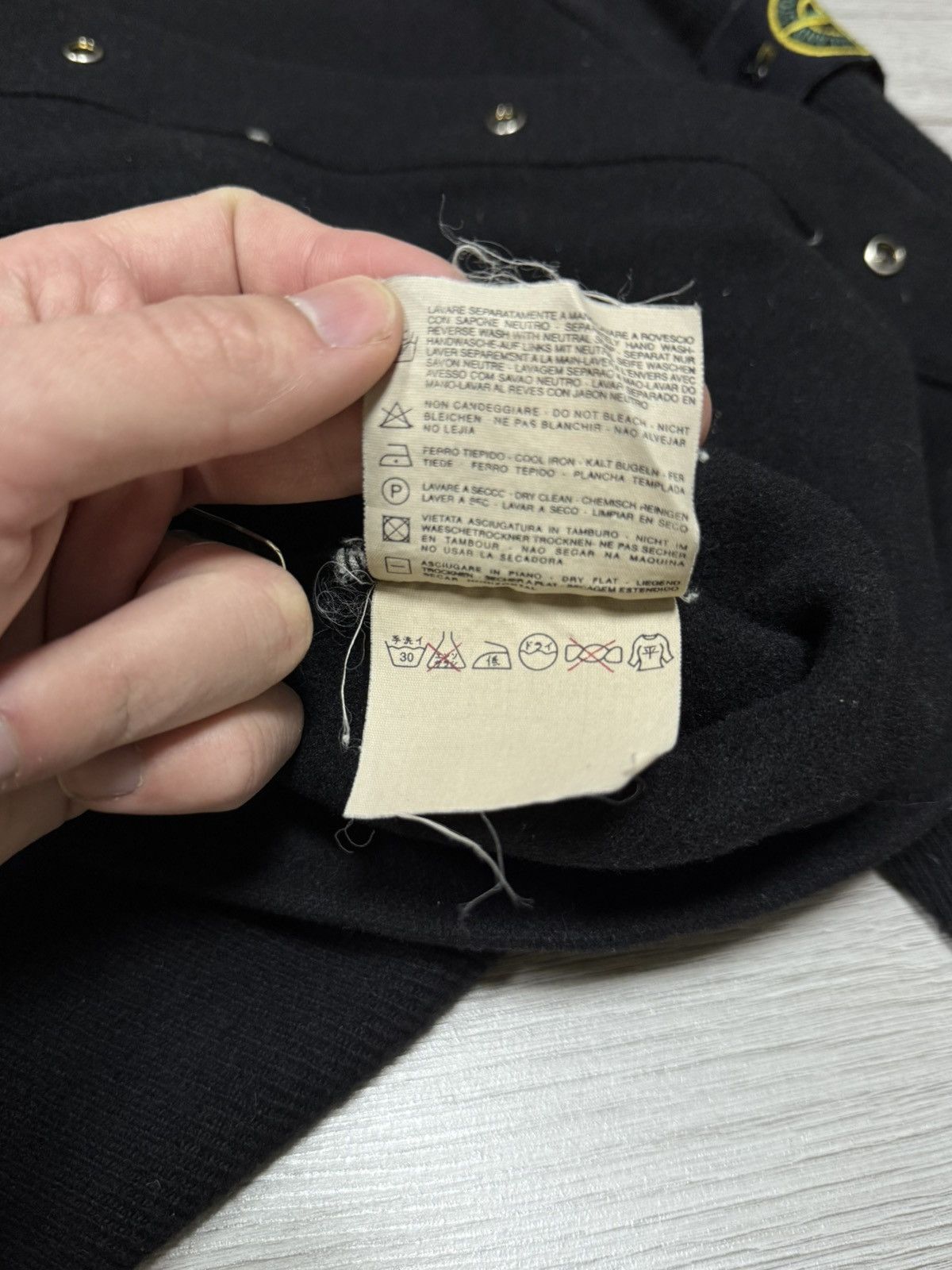 Stone Island Stone Island 00 vintage wool overshot buttons pocket jacket Size US XL / EU 56 / 4 - 11 Thumbnail