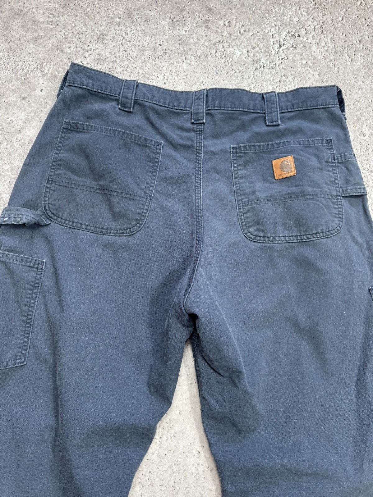 Carhartt Carhartt Distressed Carpenter Work Pants Navy Blue 36x32 Size US 36 / EU 52 - 7 Thumbnail