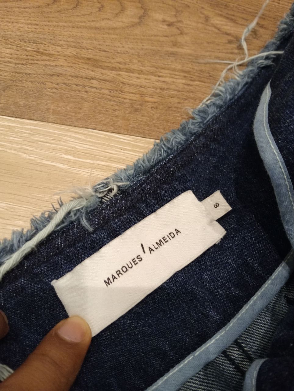 Marques'Almeida MARQUES ALMEIDA INDIGO DENIM ASYMMETRIC SKIRT Size 27" / US 4 / IT 40 - 11 Thumbnail