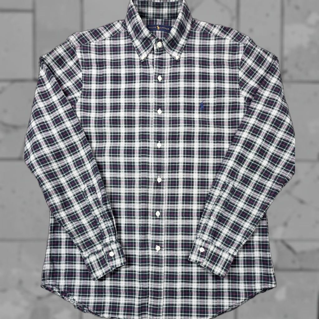 Polo Ralph Lauren Polo Ralph Lauren Button-Up Shirt M Multicolor Plaid Long Sleeve Oxfor d Oxford Iconic OCBD Size US M / EU 48-50 / 2 - 1 Thumbnail