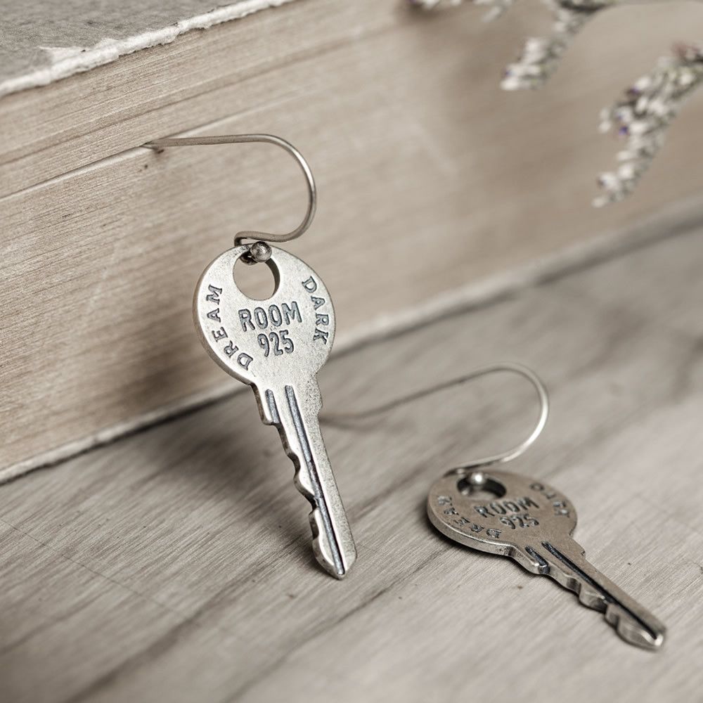 Jewelry Key New Design Earrings One Pairs Chrome Jewelry Size ONE SIZE - 1 Thumbnail