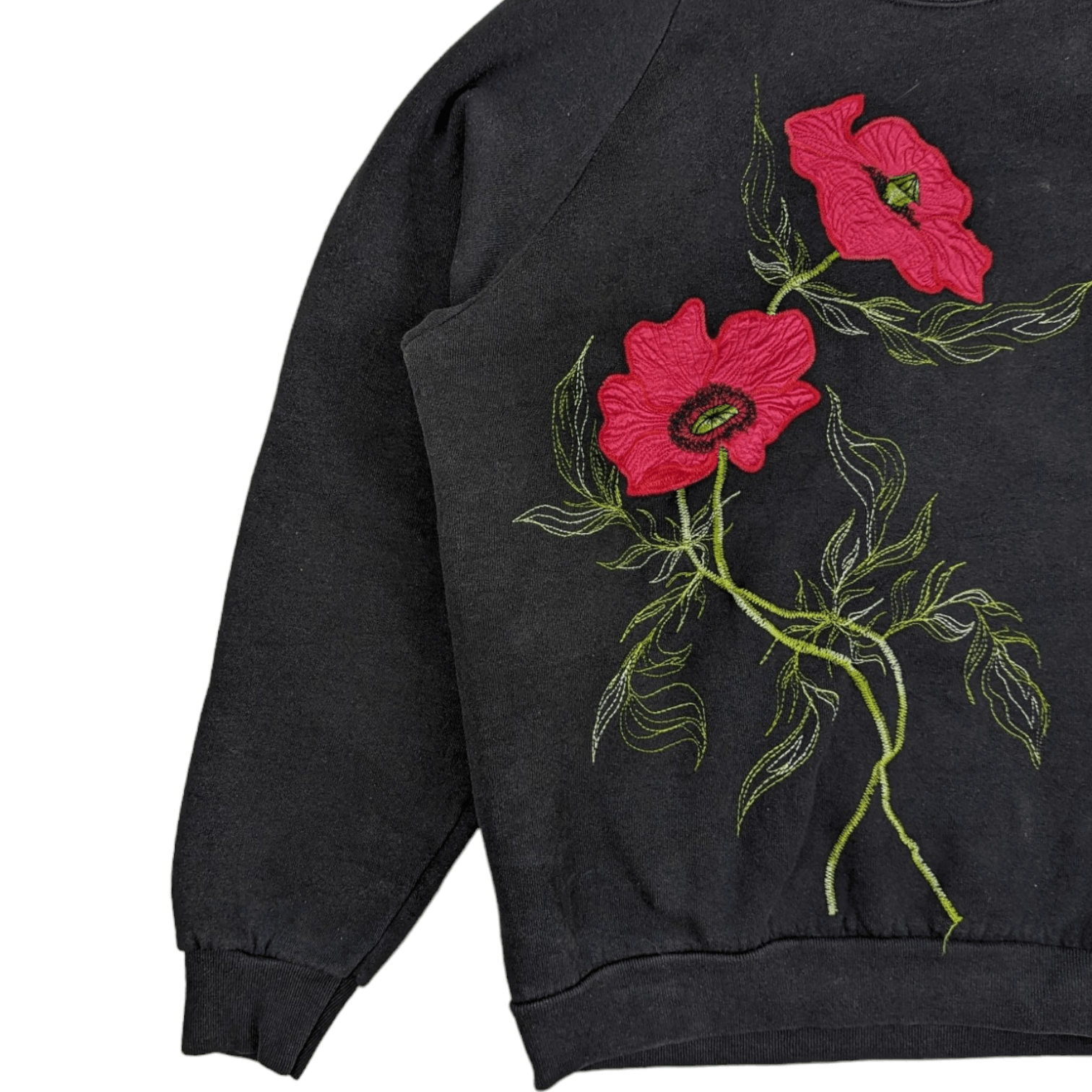 Vintage Vintage 90's SCREEN STARS Flower Embroidery Sweatshirt Size M / US 6-8 / IT 42-44 - 5 Thumbnail