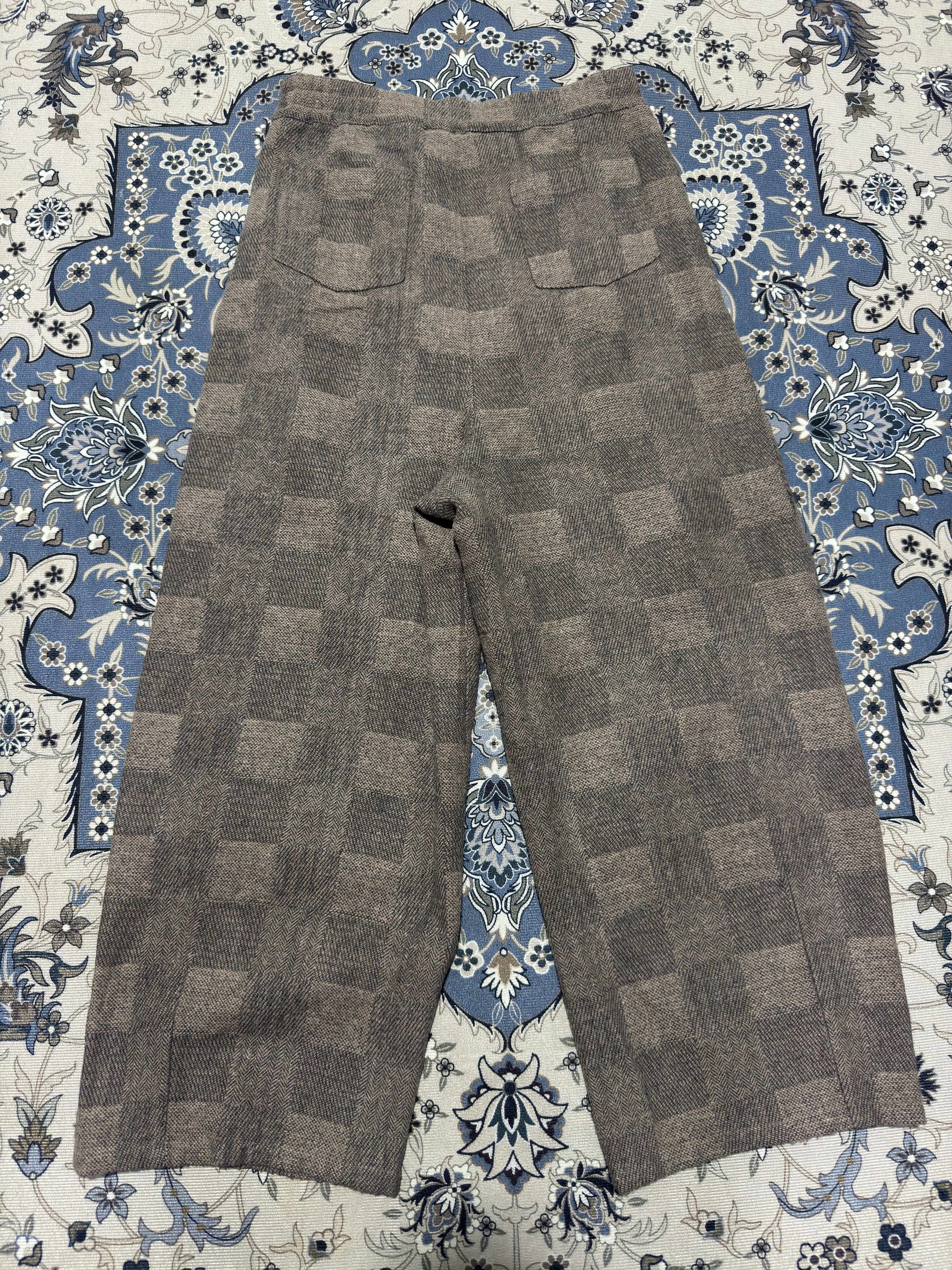 Designer × Japanese Brand Samansa Mos2 Checked Plaid Baggy Wide Legs Trouser Pants Size 29" - 2 Thumbnail