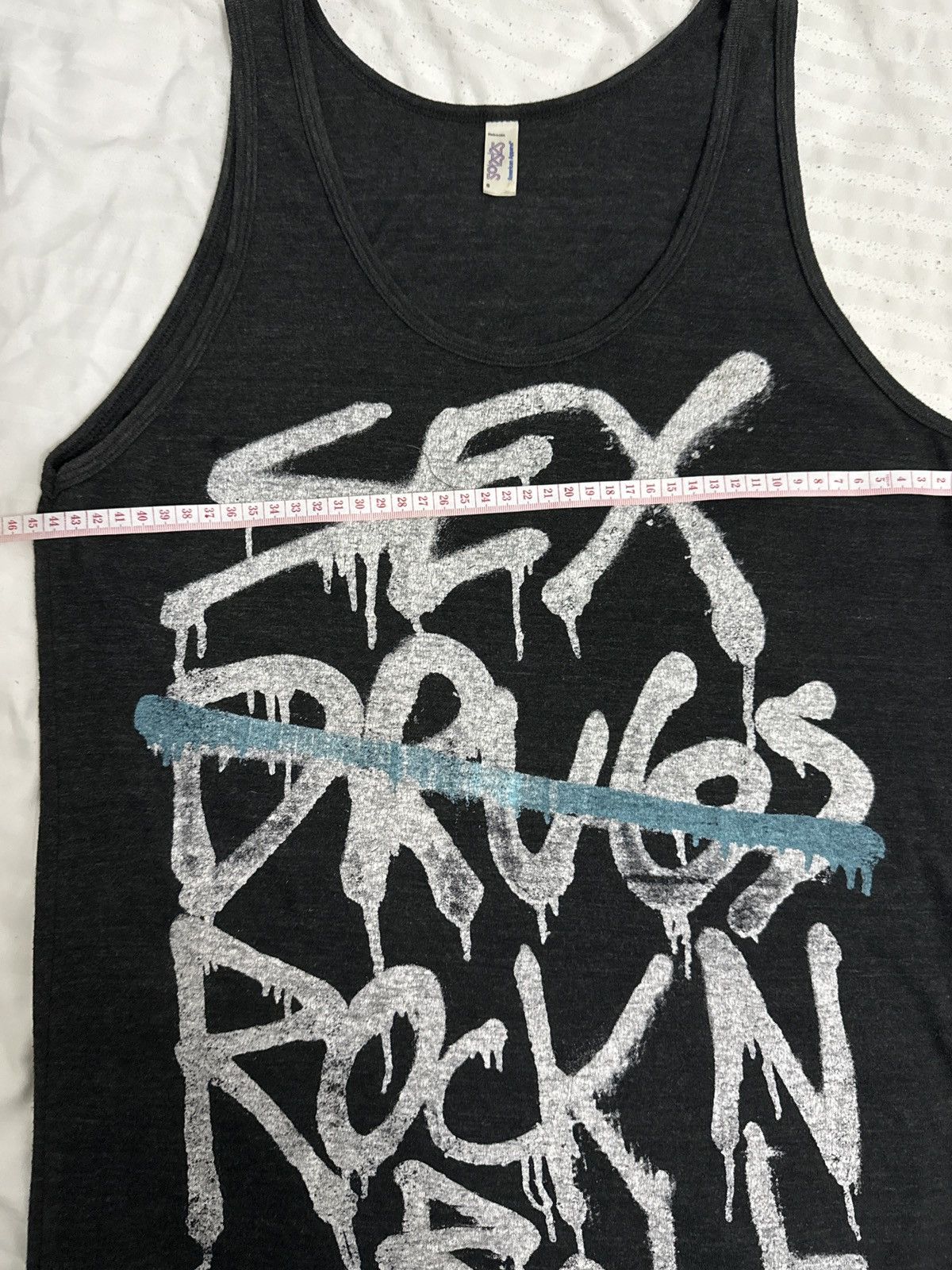 Vintage No Drugs Rock N Roll Tank Top - USA Made - American Apparel Size US S / EU 44-46 / 1 - 2 Thumbnail