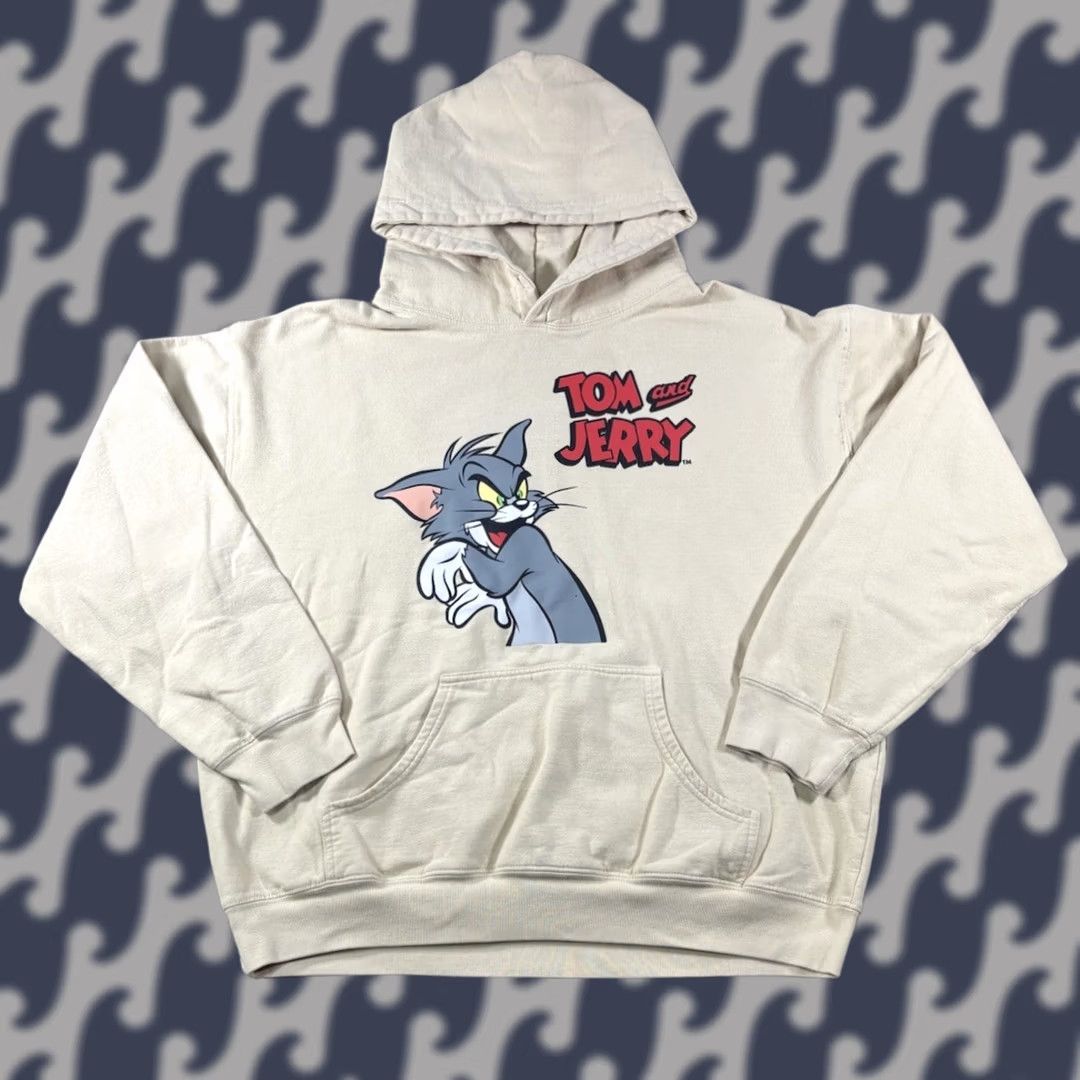 Doublet VINTAGE Tom And Jerry Hoodie Sweatshirt Tan • Adult Size Large Size US L / EU 52-54 / 3 - 1 Thumbnail