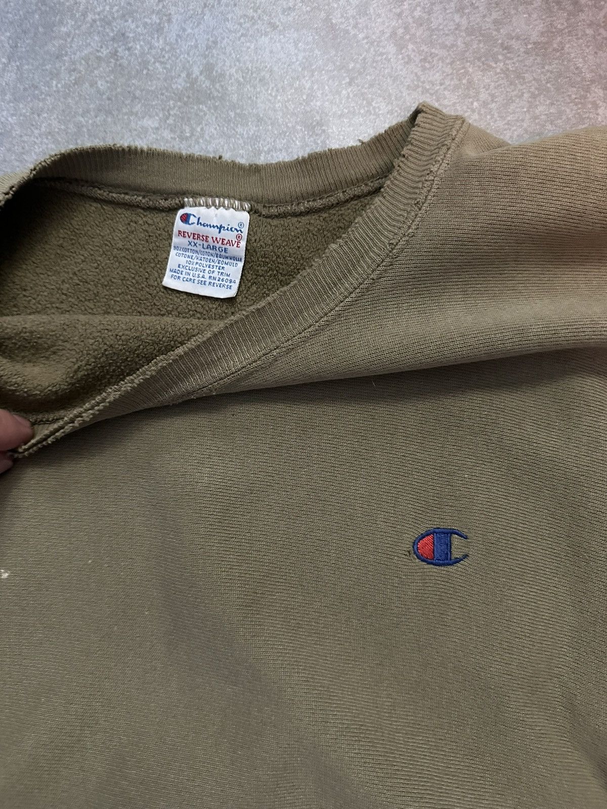 Champion VINTAGE CHAMPION ARMY GREEN CREWNECK Size US XL / EU 56 / 4 - 9 Thumbnail
