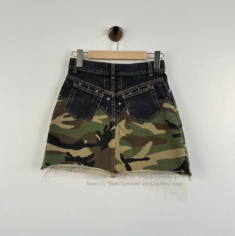 Yves Saint Laurent YSL Color Block Cotton Women's Mini Skirt . Size 23" - 2 Thumbnail