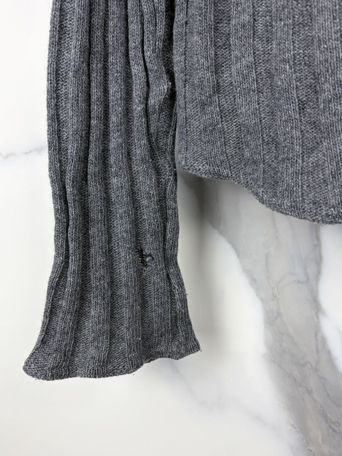 Raf Simons AW00 Raf Simons Confusion Flared Cuff Wool Knit Sweater Gray Size US M / EU 48-50 / 2 - 6 Thumbnail