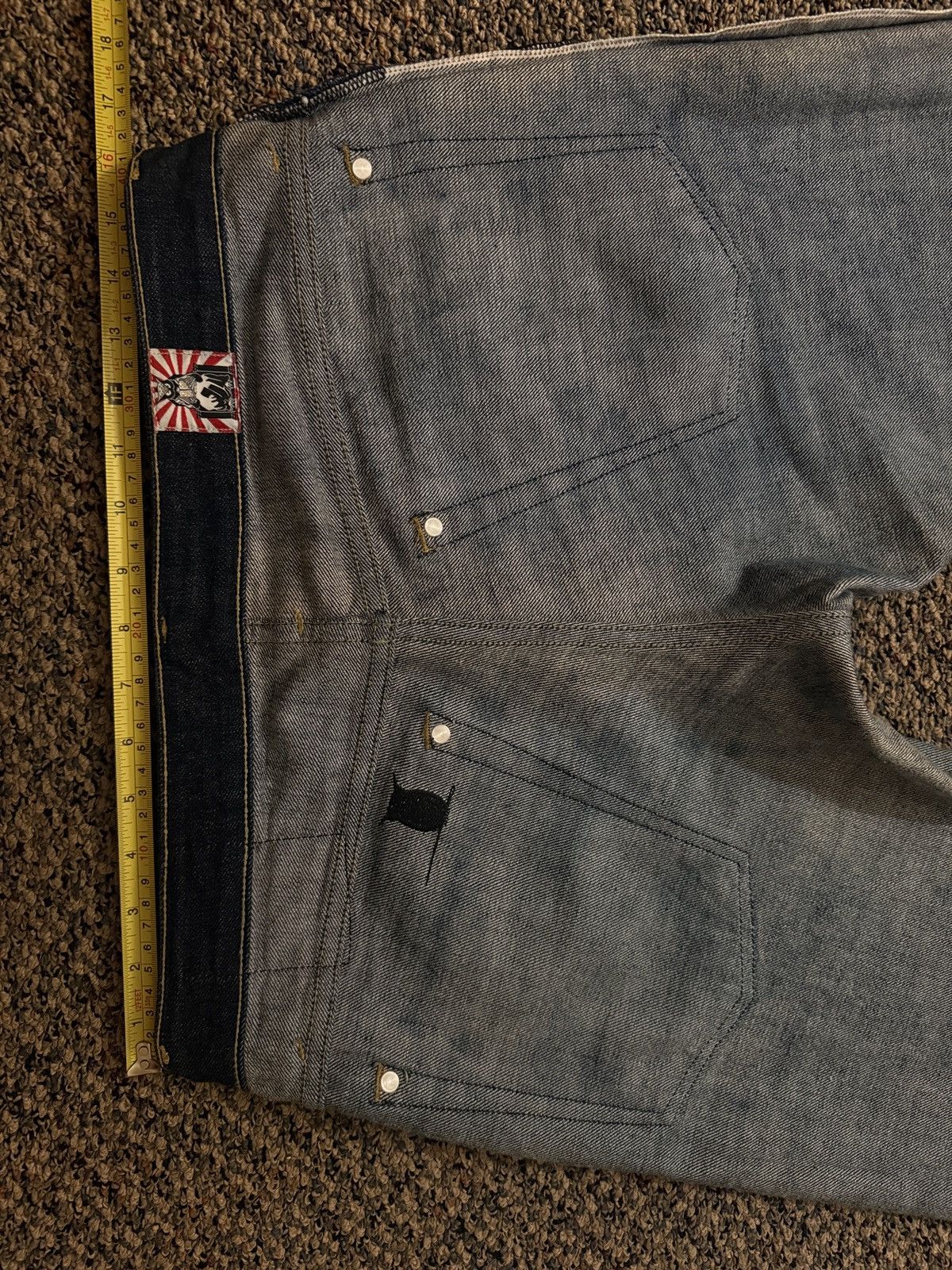Japanese Brand HeeBee RARE Japanese Selvedge 14 oz denim 31x32 Size US 31 - 7 Thumbnail