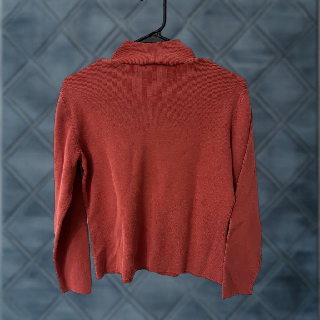 Talbots Talbots Sweater Sz Small P Red Sleeve Mock Turtleneck Cotton/modal Size S / US 4 / IT 40 - 1 Thumbnail