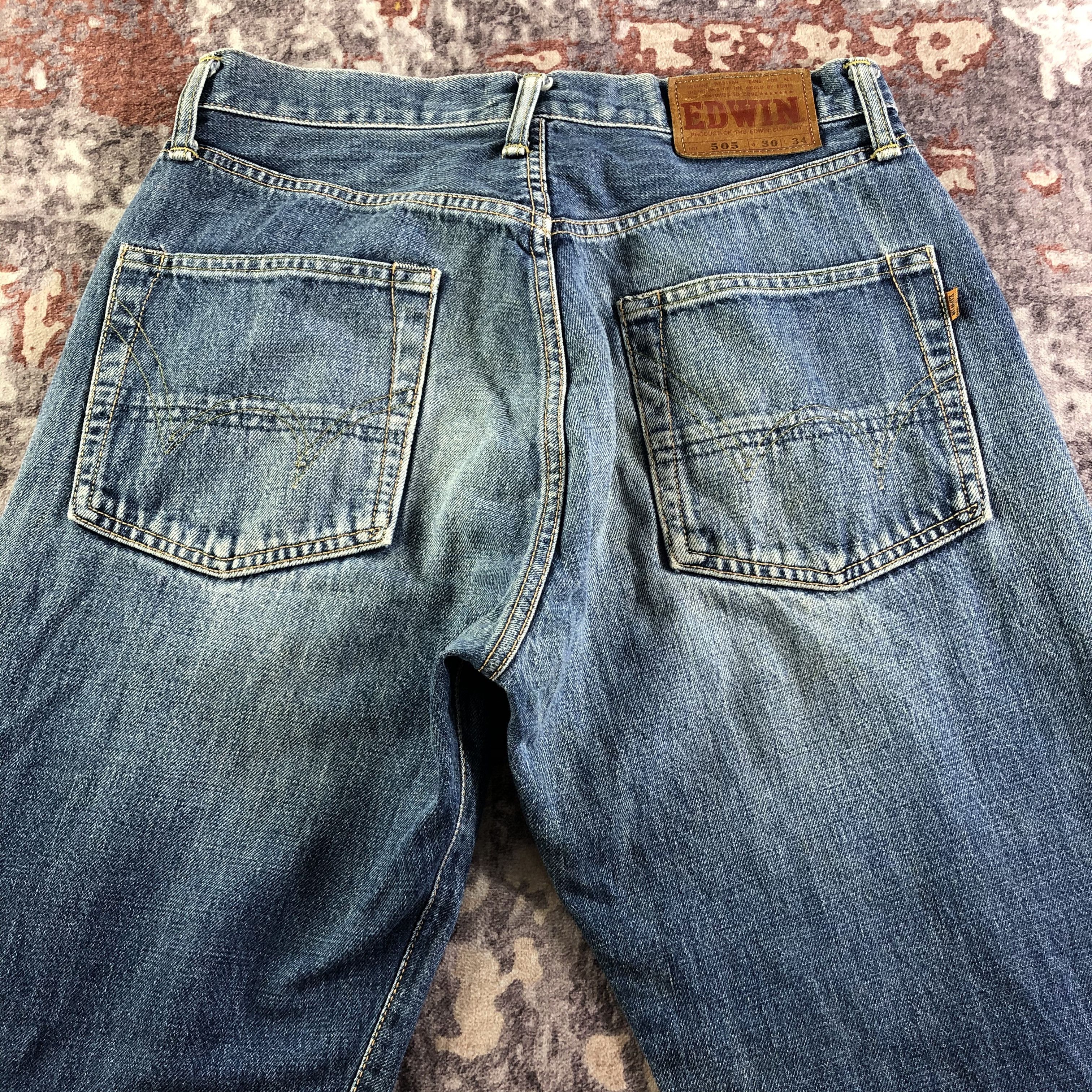 Edwin Vintage Blue Wash Edwin 505 Selvedge Jeans-JM3649 Size US 30 / EU 46 - 5 Thumbnail