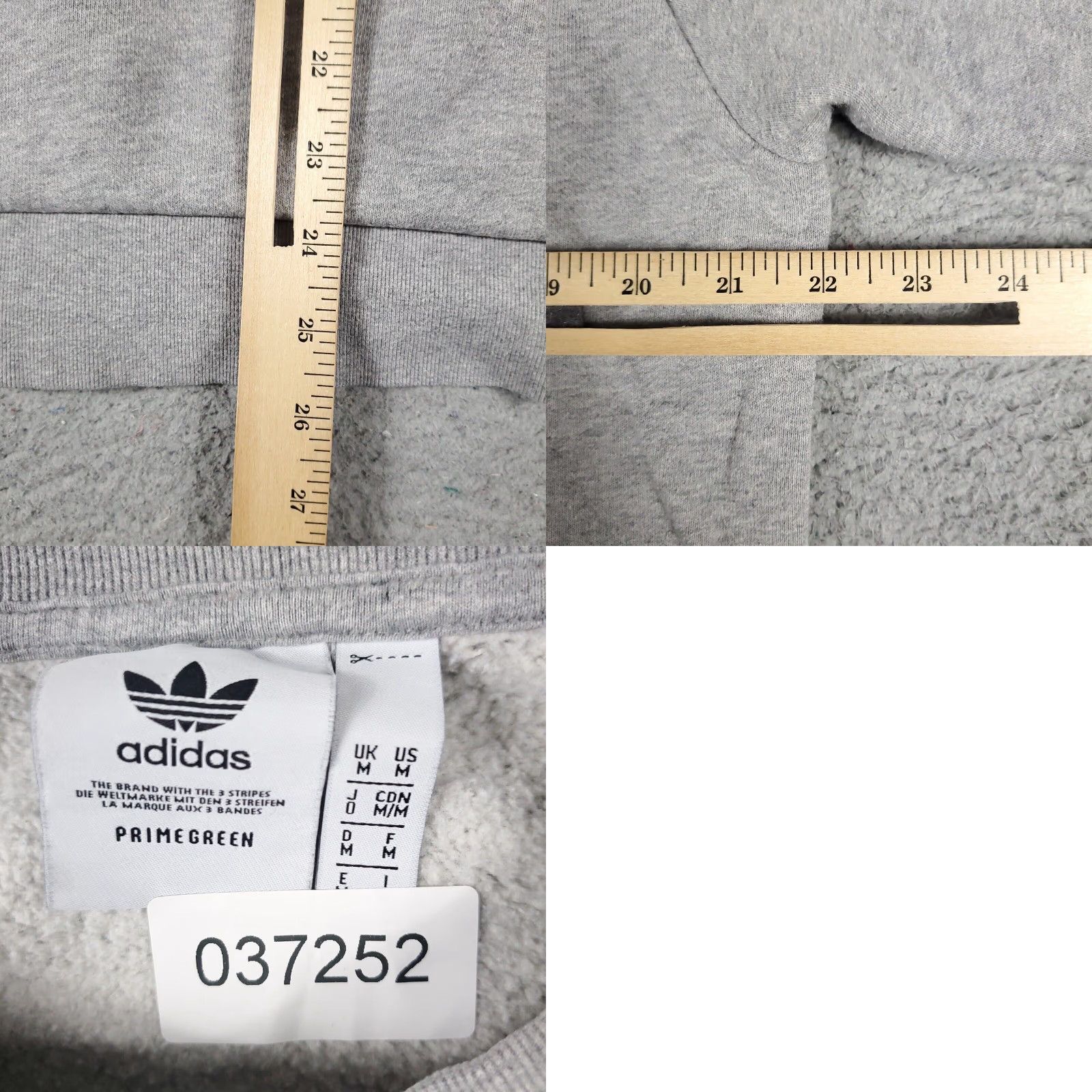 Adidas Adidas Mens Medium Gray Logo Casual Pullover Sweatshirt Size US M / EU 48-50 / 2 - 8 Thumbnail