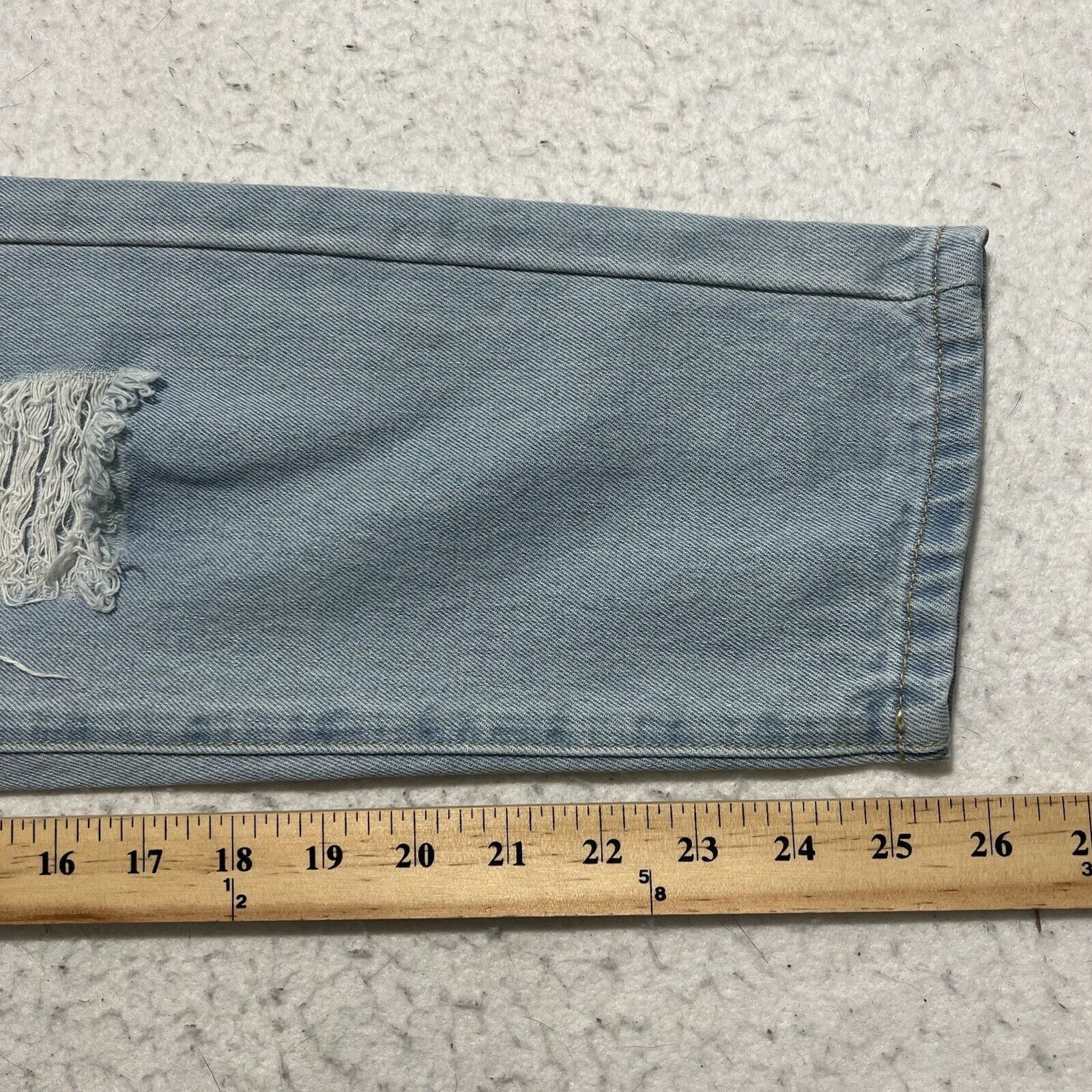 PRINCESS POLLY Princess Polly 4 (28x25) Straight Leg High Rise Ripped Jeans Size 27" / US 4 / IT 40 - 10 Thumbnail