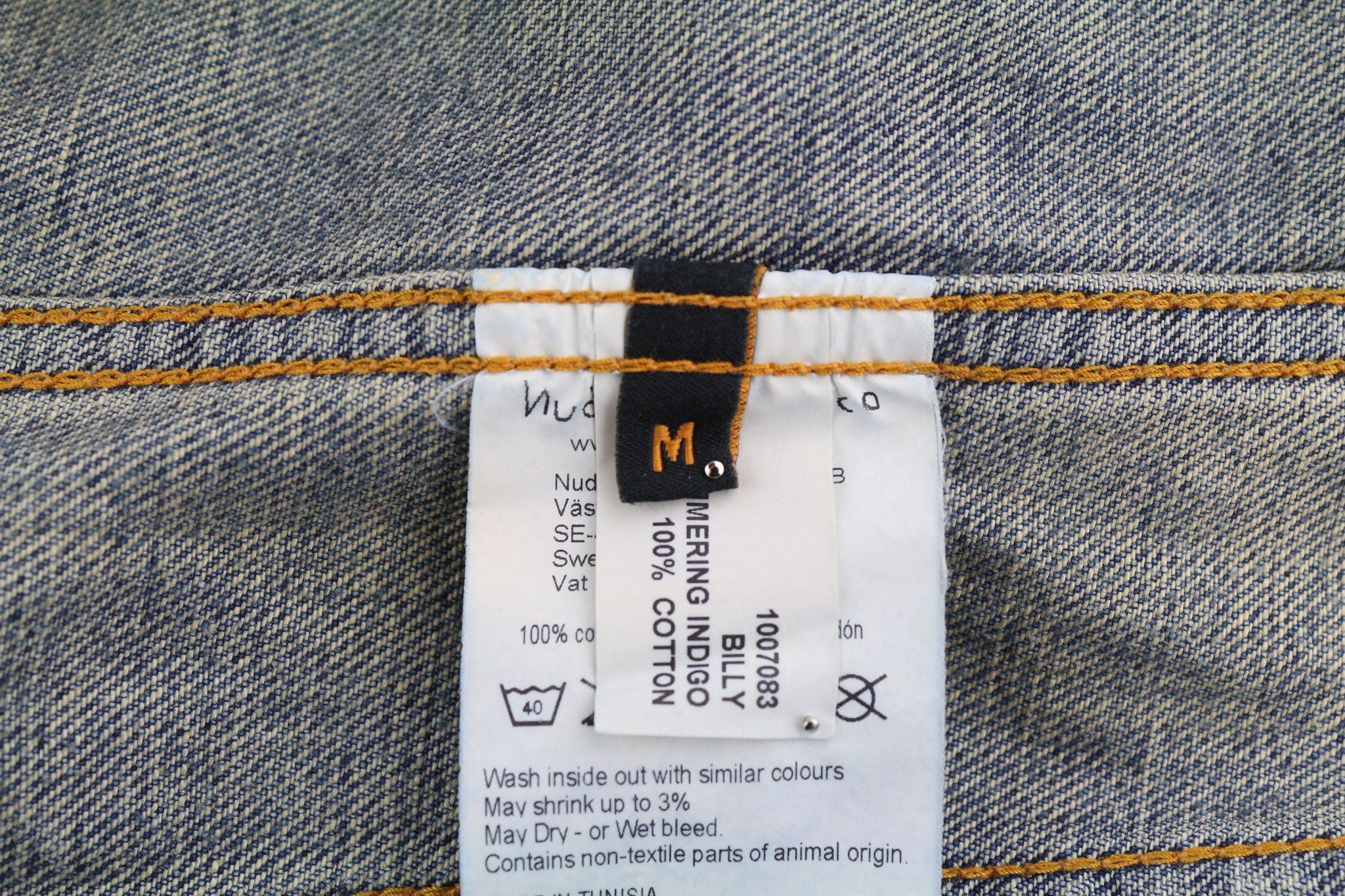 Nudie Jeans BILLY M Shimmering Indigo Washed Ripped Polo Jacket 82475 Size US M / EU 48-50 / 2 - 8 Thumbnail