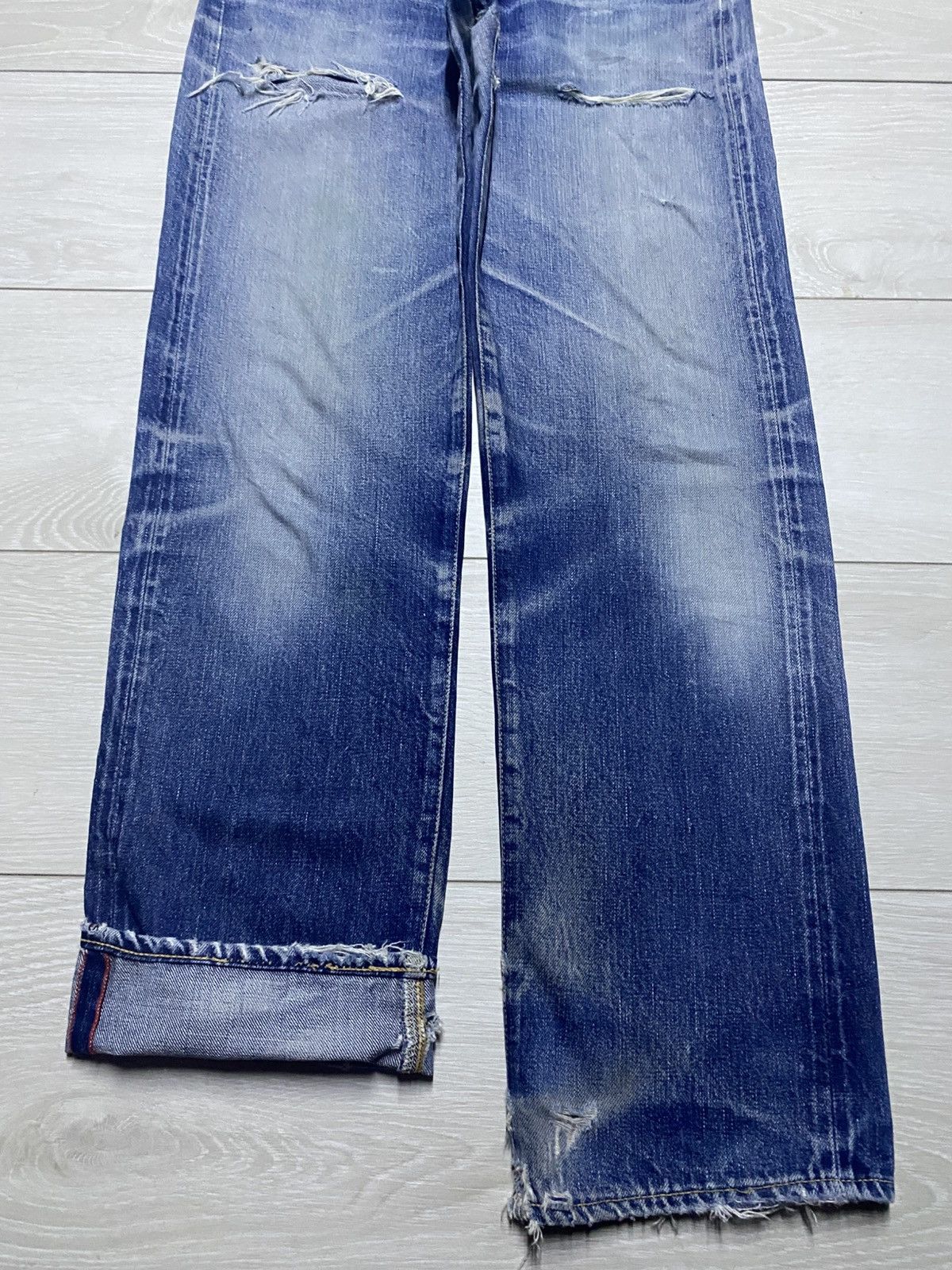 Japanese Brand Vintage Japanese Iron Hr Market Selvedge Crazy Distressed Size US 28 / EU 44 - 5 Thumbnail
