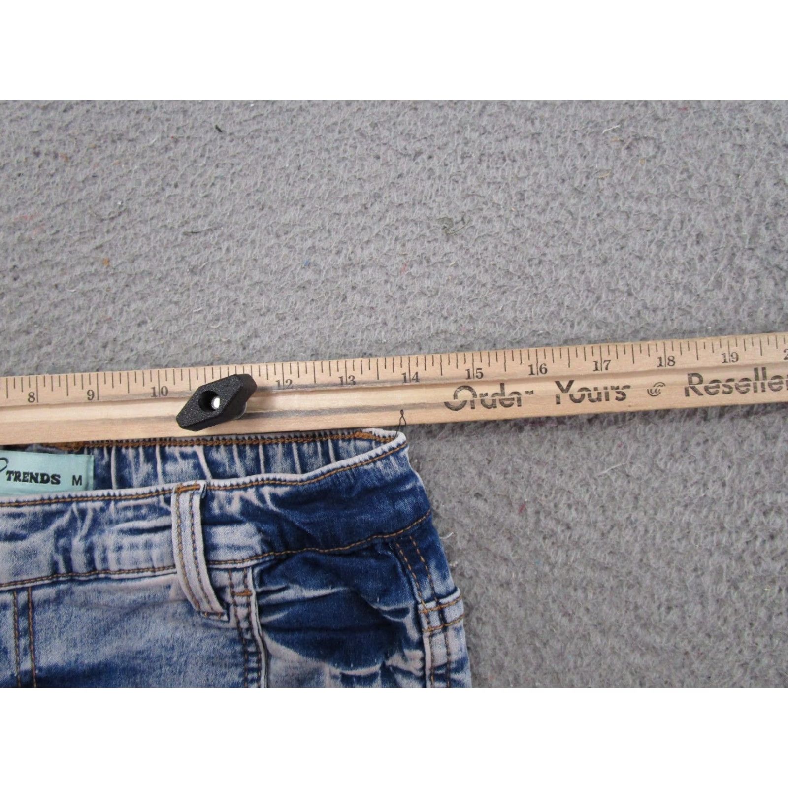 Denime Love Trends Jeans Convertible Cargo Elastic Waist Stretch Denim Baggy Size M Blue Women Size 32" / US 10 / IT 46 - 4 Thumbnail