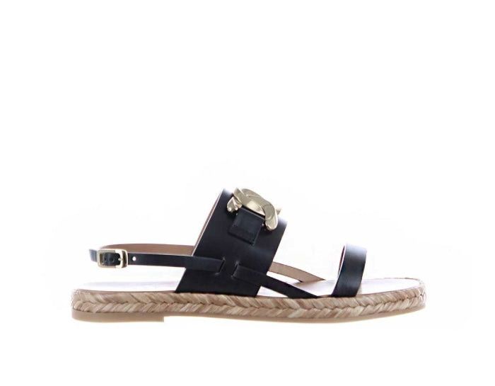 image of Tods Tod’S Leather Sandals Size 38 in Black, Women's