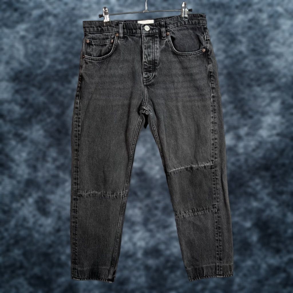 Frame FRAME Jeans Womens Size 30 Black High-Rise Straight Leg 100% Cotton Denim Vintage No – 5-Pocket Design Inseam 27 in Adult Womens Straight Jeans Boys? Size 30" / US 8 / IT 44 - 1 Thumbnail