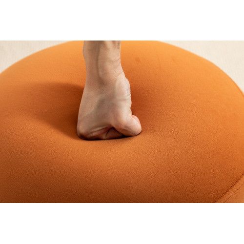 Designer × Homemade 006-Soft Velvet Round Ottoman Footrest Stool,Orange Size US L / EU 52-54 / 3 - 4 Thumbnail