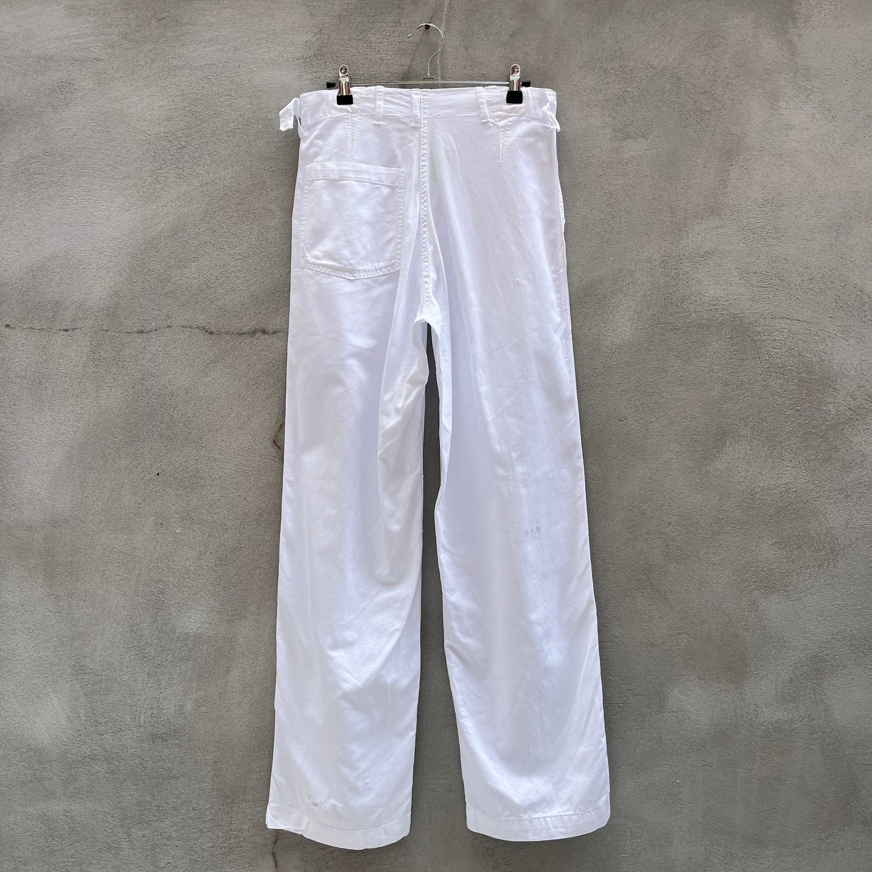 Vintage 60s Military White Food Handler Baker Pants | Grailed