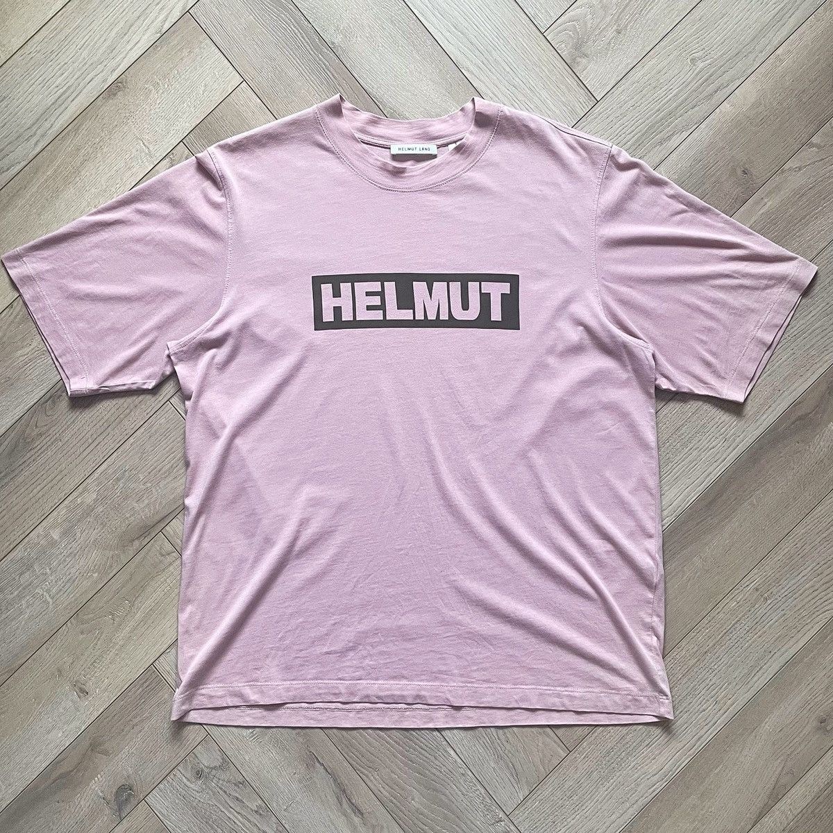 Helmut Lang Helmut Lang Pink Boxy Box Logo T Shirt Size US M / EU 48-50 / 2 - 4 Thumbnail