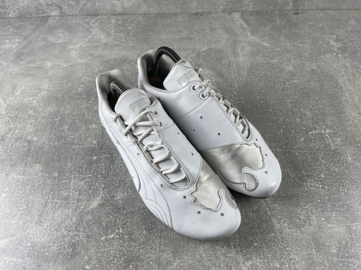 Puma Puma Vintage Y2K Leather Motorsport Racing Shoes White EU 38 Size US 7.5 / IT 37.5 - 3 Thumbnail