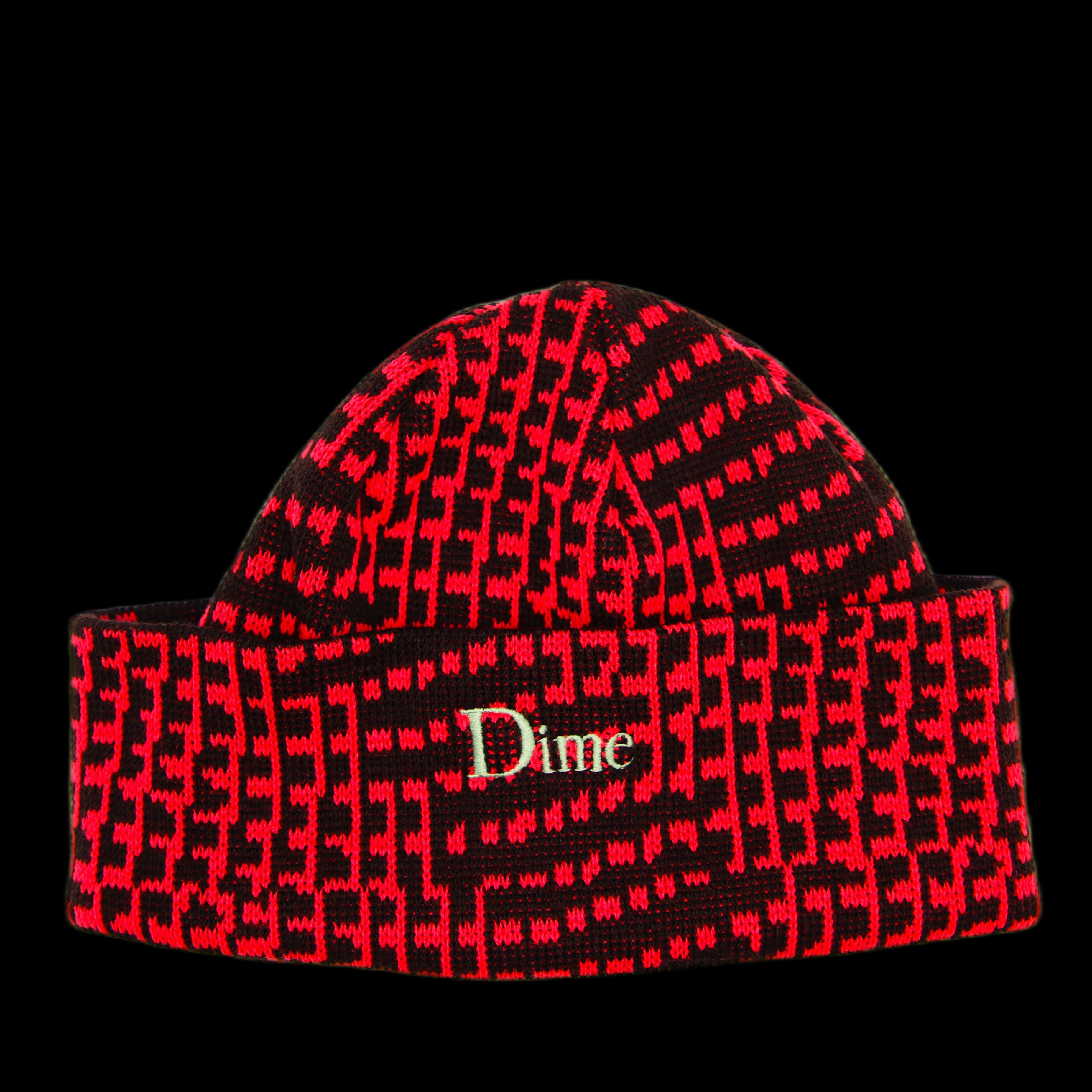 image of Tuque Dime Wrap Beanie Rouge/noir in Black Red, Men's
