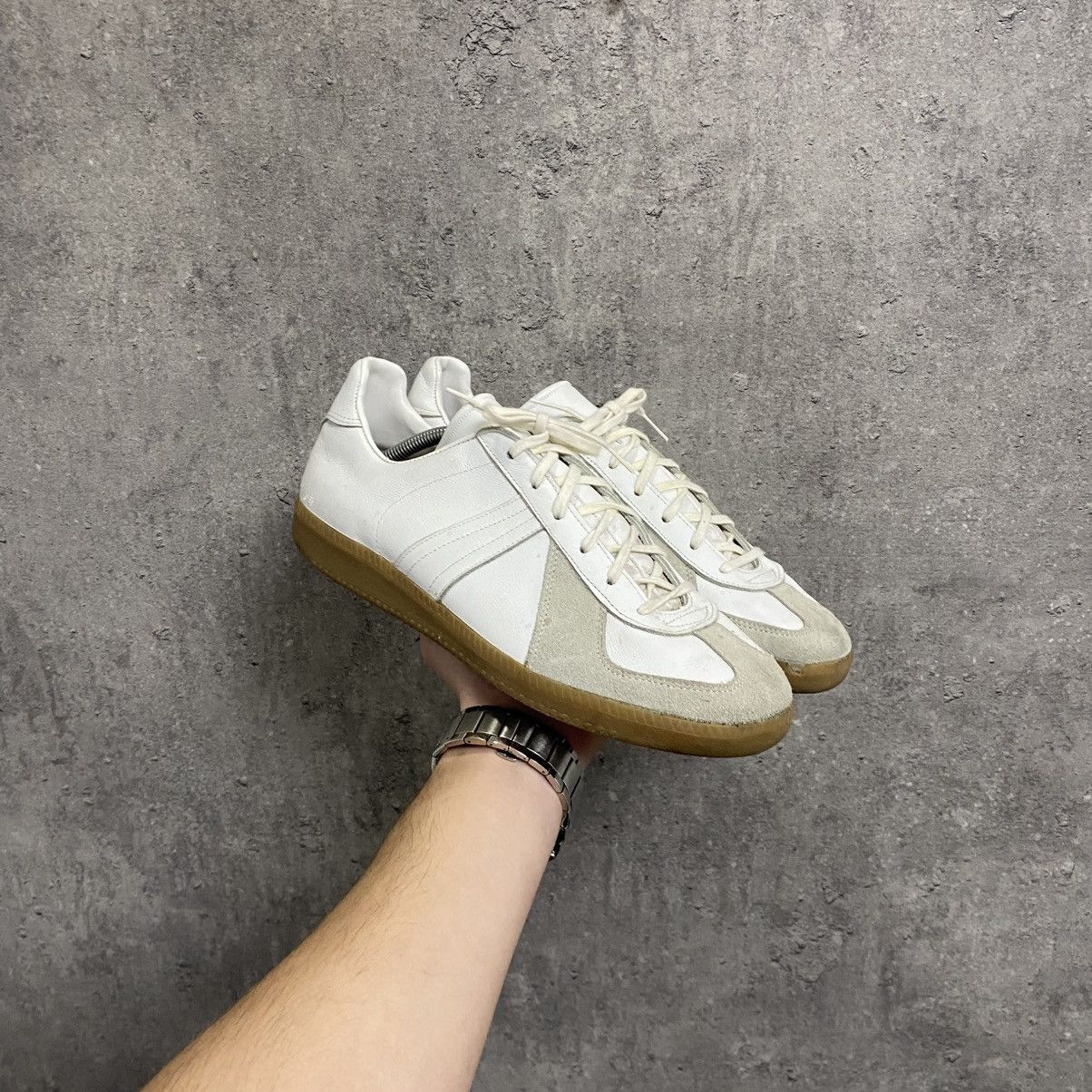 Vintage GAT BW Sport 275 Army Trainer Bundeswehr Leather Sneakers Size US 10.5 / EU 43-44 - 3 Thumbnail
