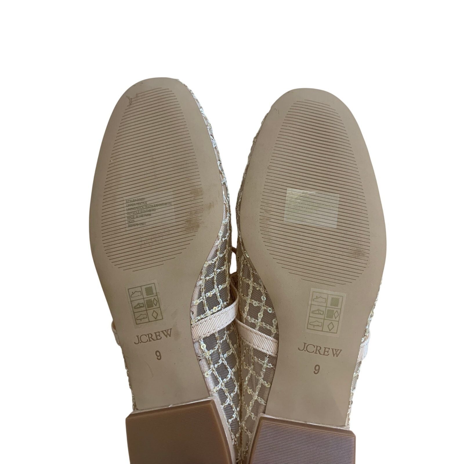 Anthropologie NWT J.Crew Gold Sequin Mary Jane Flats - Size 9 MSRP $148 Size US 9 / IT 39 - 6 Thumbnail