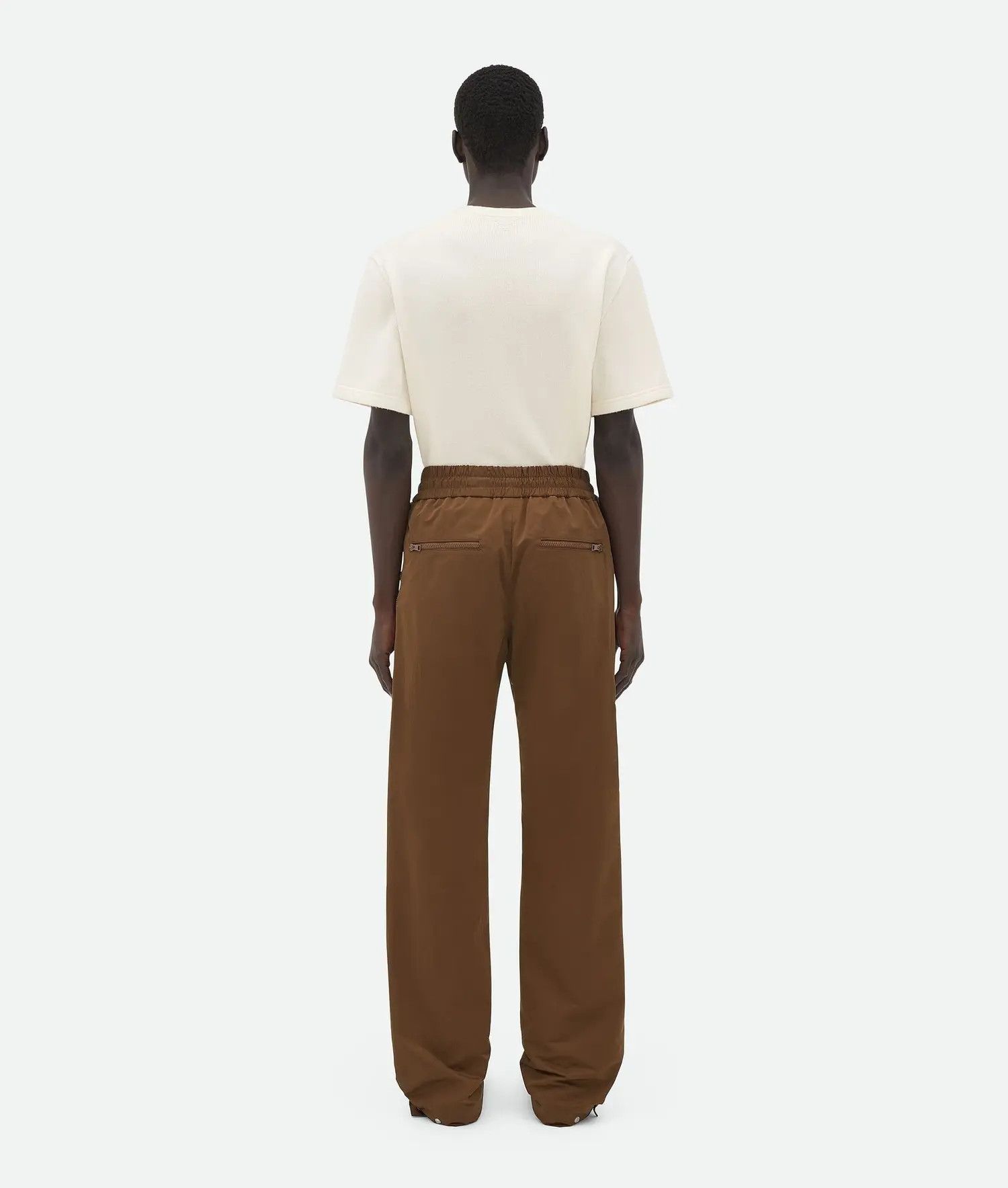 Bottega Veneta o1bcso1str0225 Contrasting Zipper Tech Nylon Pant in Brown Size US 28 / EU 44 - 3 Thumbnail