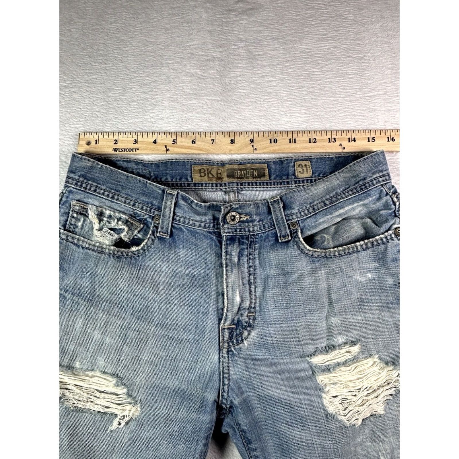 Vintage BKE Tyler Men's Blue Jeans 31x34 Bootcut Medium Wash Denim Jean's Shirt Size US 31 - 6 Thumbnail