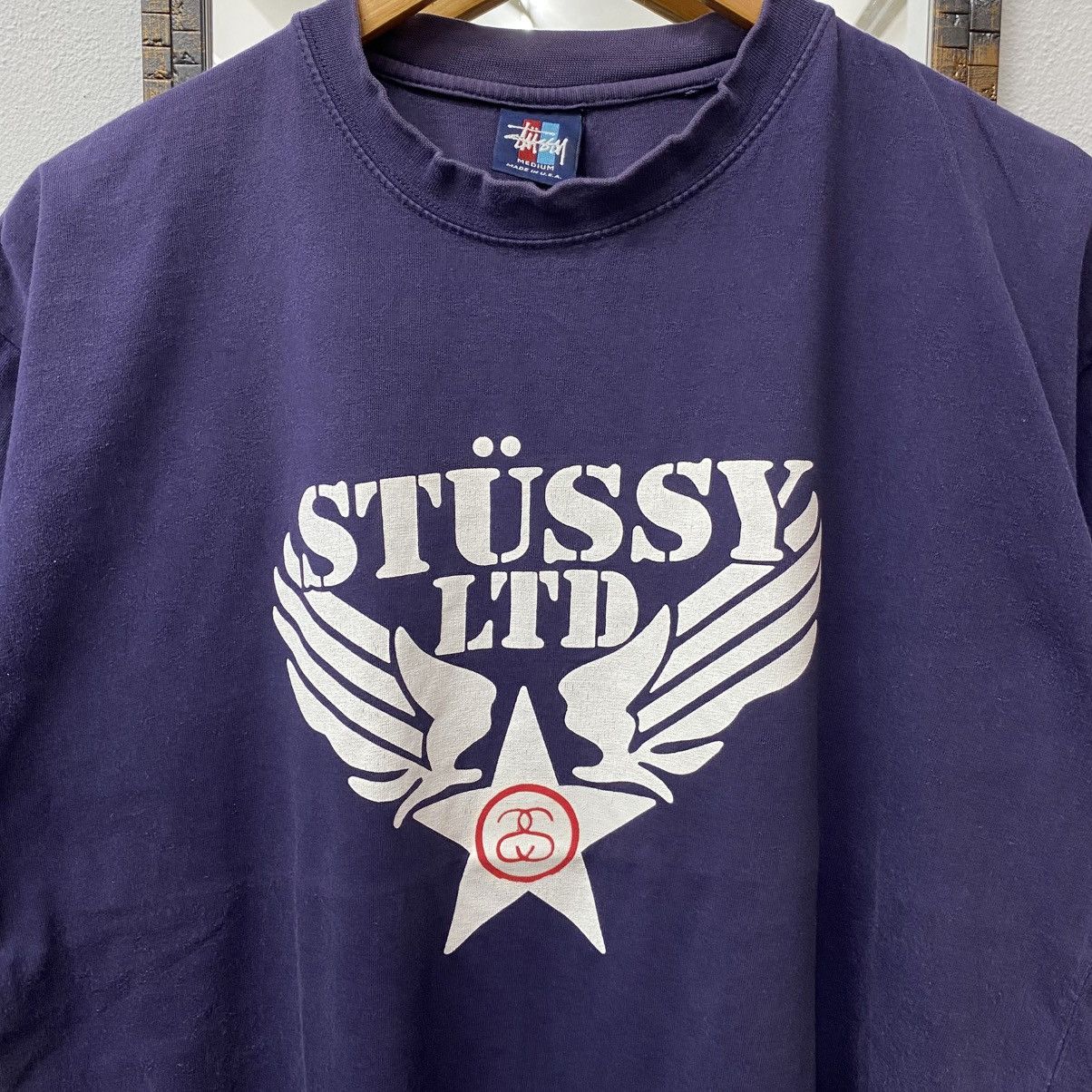 Stussy Vintage 90s STUSSY Avirex Rip-Off Logo Graphic Faded Tee Size US M / EU 48-50 / 2 - 2 Thumbnail
