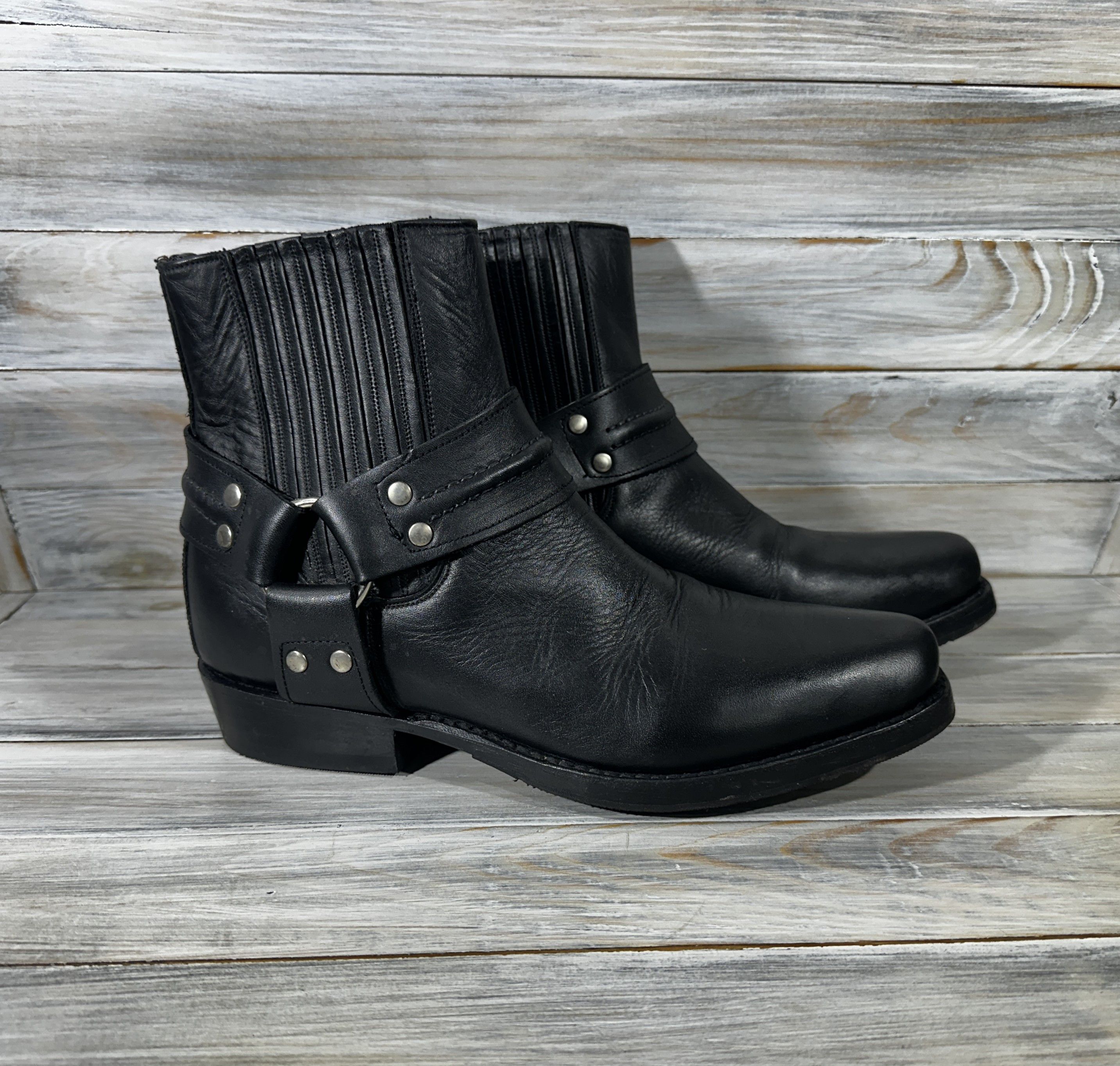 Cowboy Equipment × Leather Tony Mora 1161 TX SV CLUB BLACK Cowboy Motorcycle Boots Size US 7 / EU 40 - 1 Thumbnail
