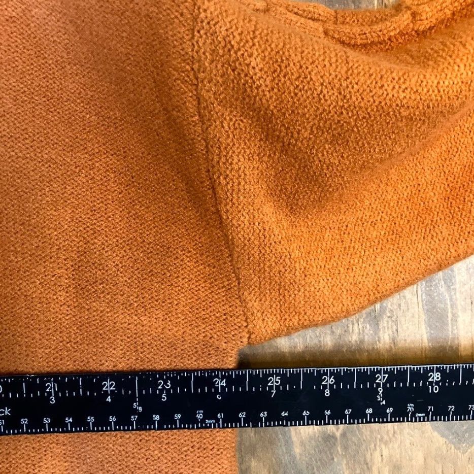 Calvin Klein Calvin Klein Womens Sweater Rust Orange Chain Link Mock Neck Long Sleeve XL Size XL / US 12-14 / IT 48-50 - 7 Thumbnail