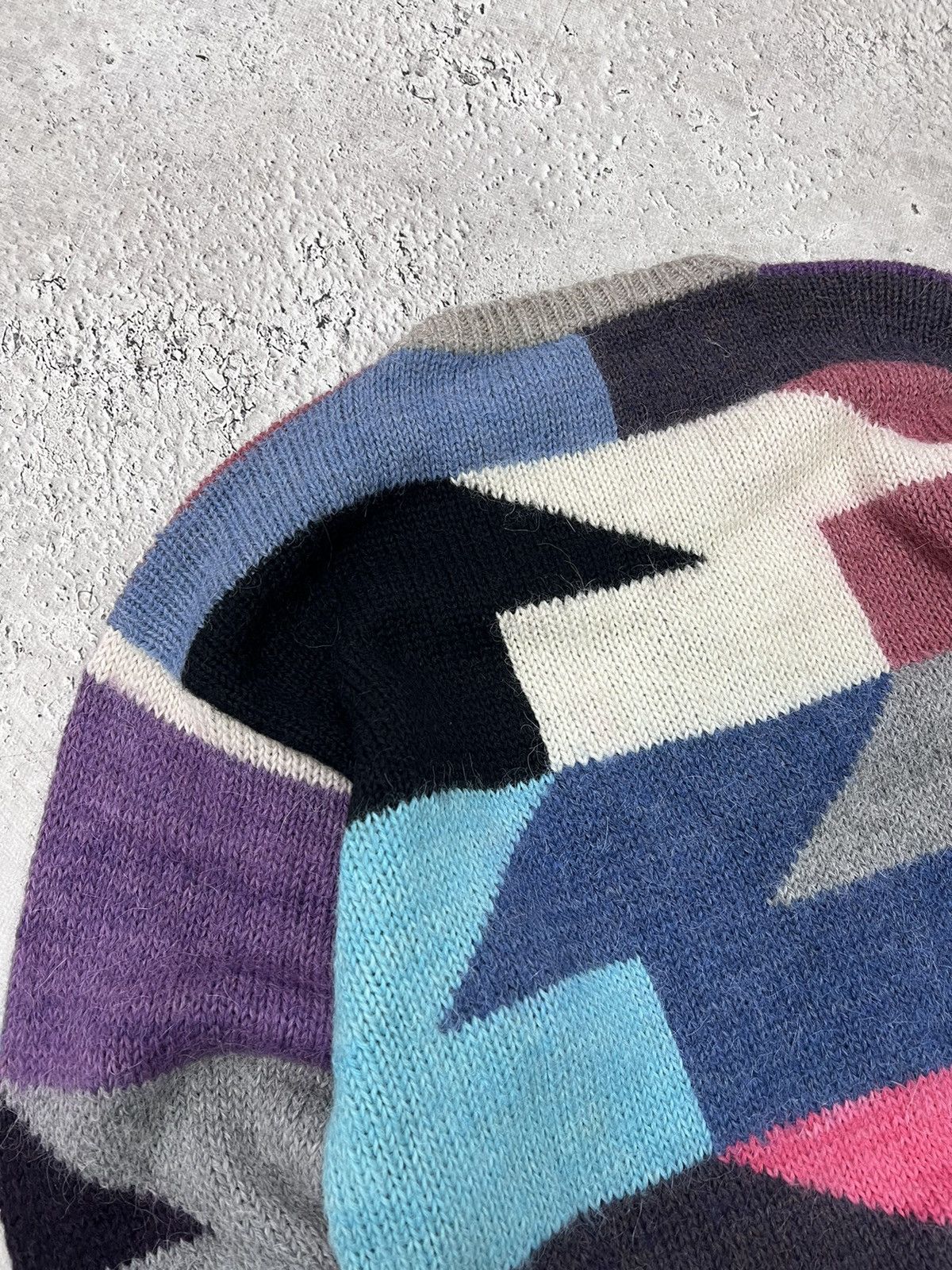 Vintage Japanese Modern Art AOP Knit Sweater VTG 80s Vaporwave Size US M / EU 48-50 / 2 - 13 Thumbnail