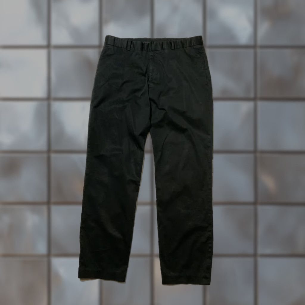 Theory Theory Kramer Quest Black Flat Front Relaxed Fit Cotton Pants Sz 34 Mens Pants 34 Black Cotton 31in Inseam 41in Outseam 7.5in 97% Cotton 3% Elastane Size US 34 / EU 50 - 1 Thumbnail