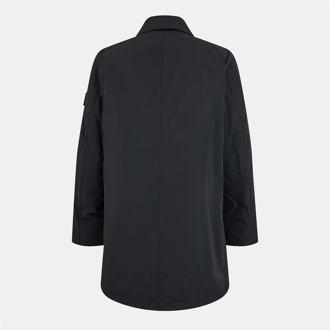 Stone Island o1g2r1mq0526 Micro Twill Thigh Length Trench Overcoat Nero Size US M / EU 48-50 / 2 - 2 Thumbnail