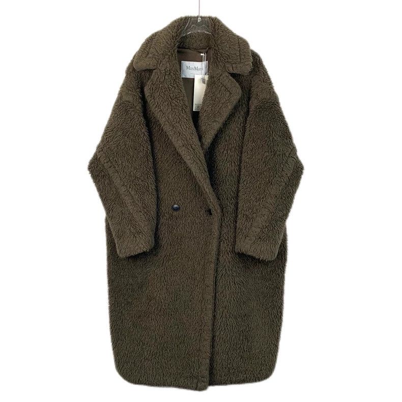 Max Mara Max Mara Dark Green Teddy Alpaca Lapel Coat Size M / US 6-8 / IT 42-44 - 1 Thumbnail